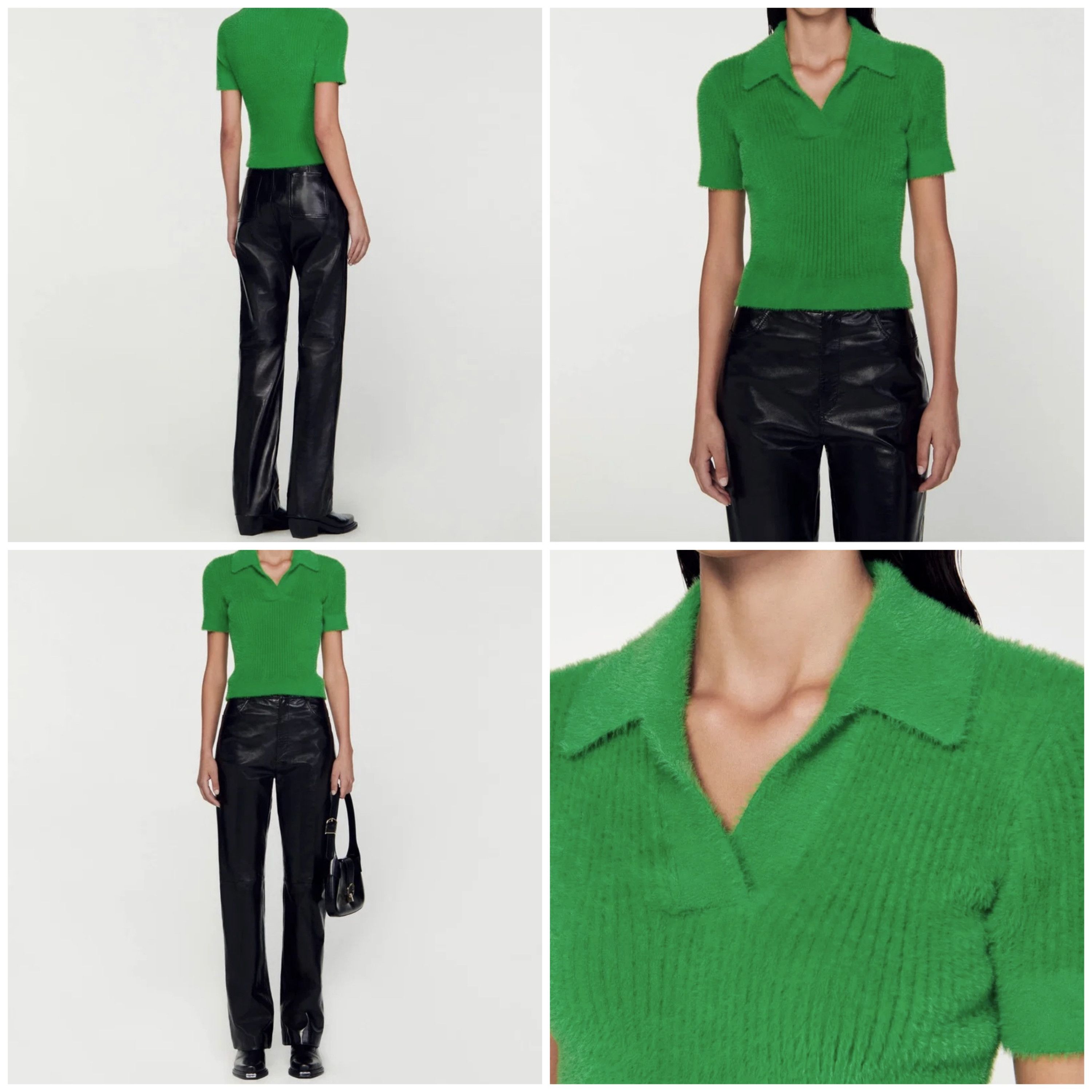 Sandro Sandro Knitted Lightweight Polo Sweater Size S / US 4 / IT 40 - 3 Thumbnail