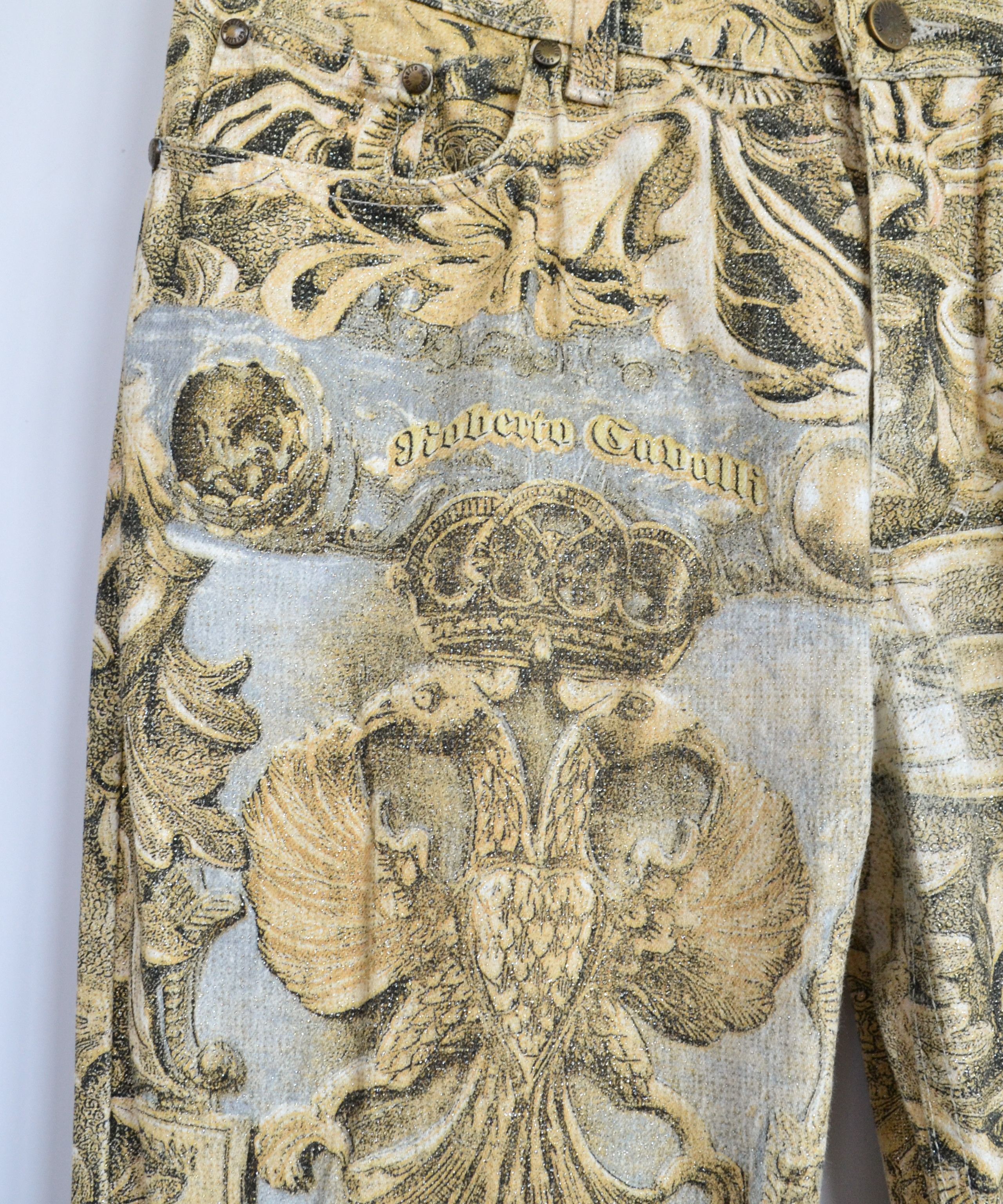 Roberto Cavalli Roberto Cavalli Jeans Pants Renaissance Print Vintage Size US 30 / EU 46 - 7 Thumbnail