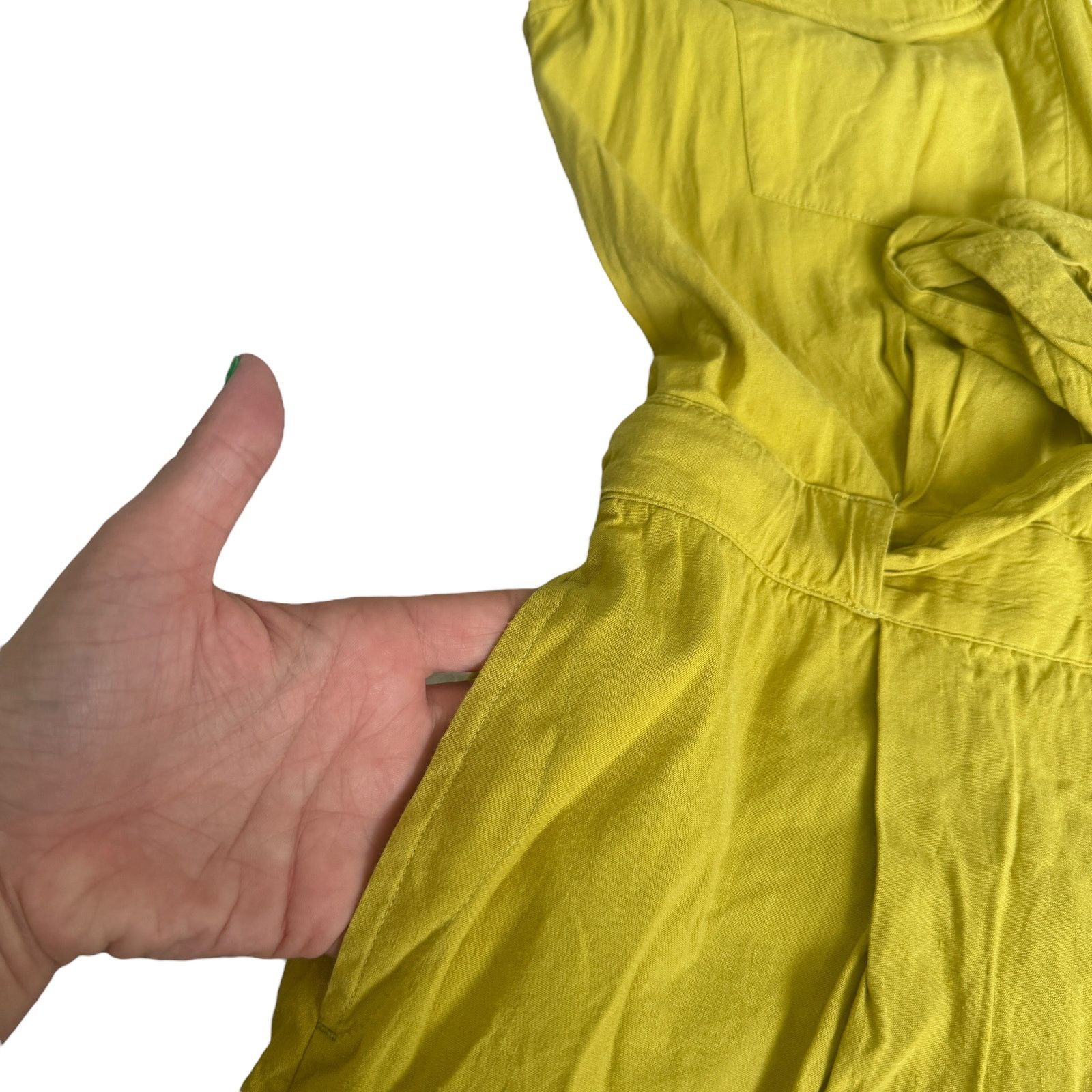 Rag & Bone Rag & Bone Surplus Short Sleeve Romper Chartreuse Green Size 25" / US 0 / IT 36 - 9 Thumbnail