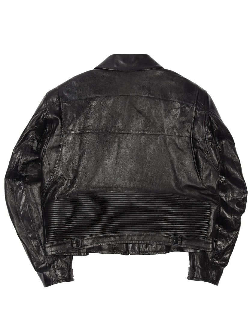 Balenciaga 🔥RUNWAY🔥Balenciaga Oversized Logo Motorcycle Leather Jacket Size US S / EU 44-46 / 1 - 2 Thumbnail