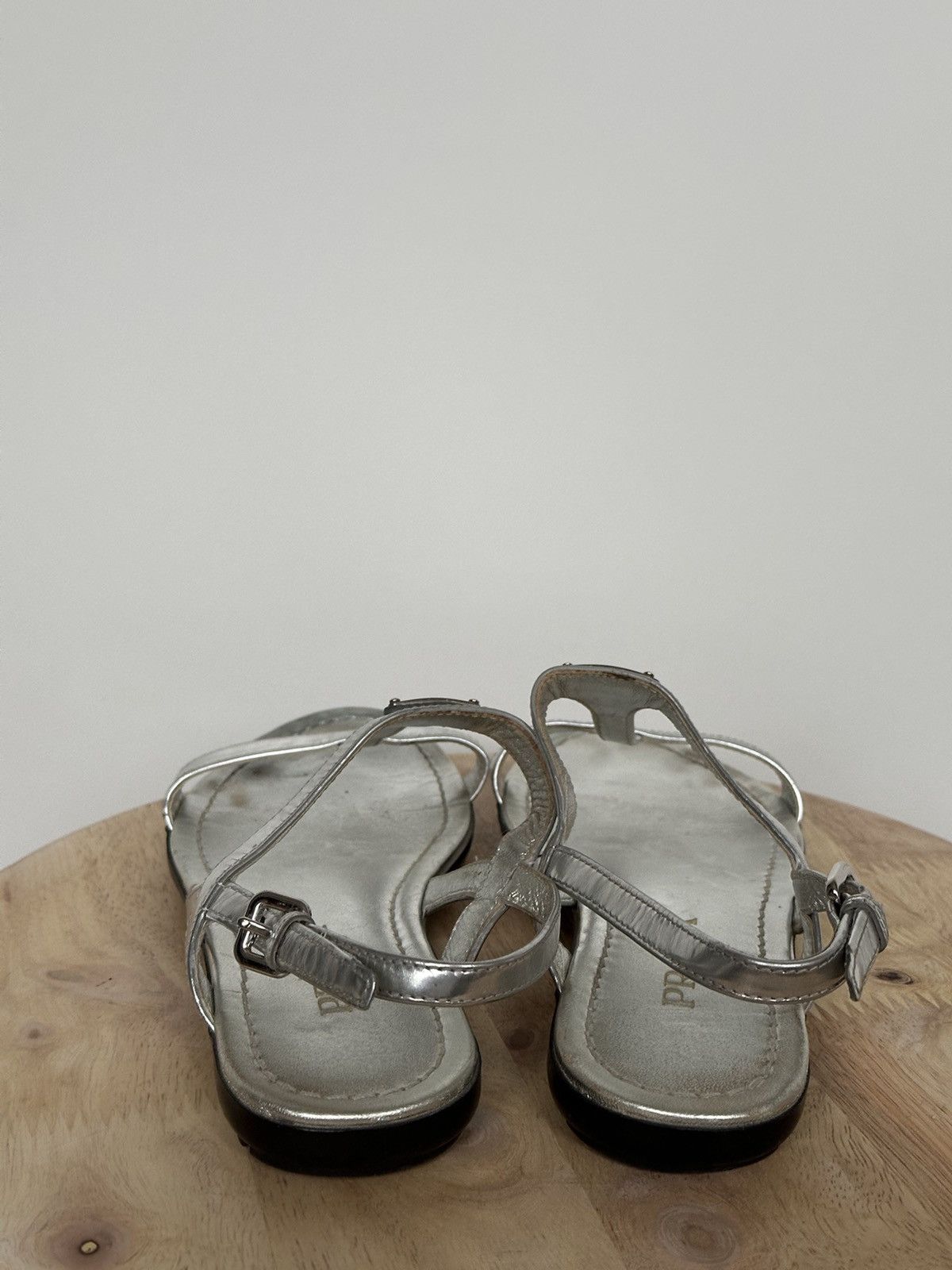 Designer × Prada Prada metal logo sandals Size US 6.5 / IT 36.5 - 5 Thumbnail