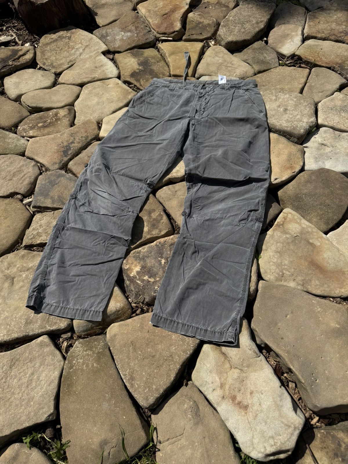 Other Vintage Baggy Stone Washed Y2k Cargo Pants Size US 34 / EU 50 - 2 Thumbnail