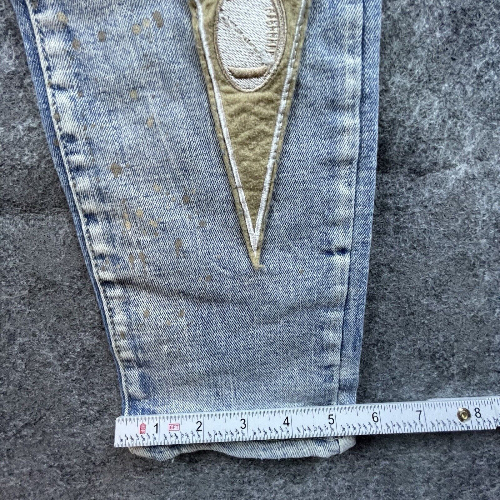 Smoke Rise Smoke Rise Jeans Mens 30 Skinny Paint Ripped Patches Varsity Size US 30 / EU 46 - 9 Thumbnail