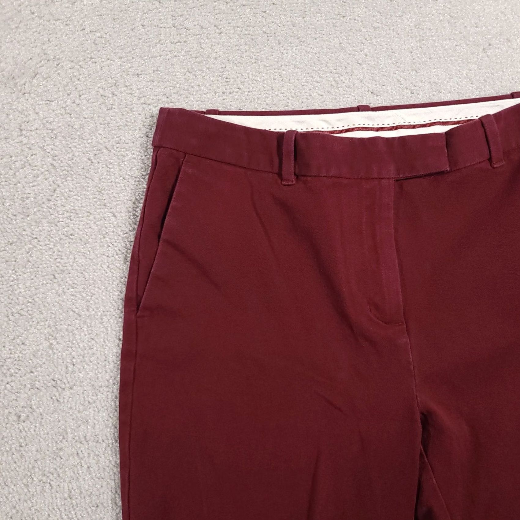 Brooks Brothers Brooks Brothers Pants Womens 6 Red Burgundy Slim Fit Stretch Dress Ankle Office Size 28" / US 6 / IT 42 - 4 Thumbnail