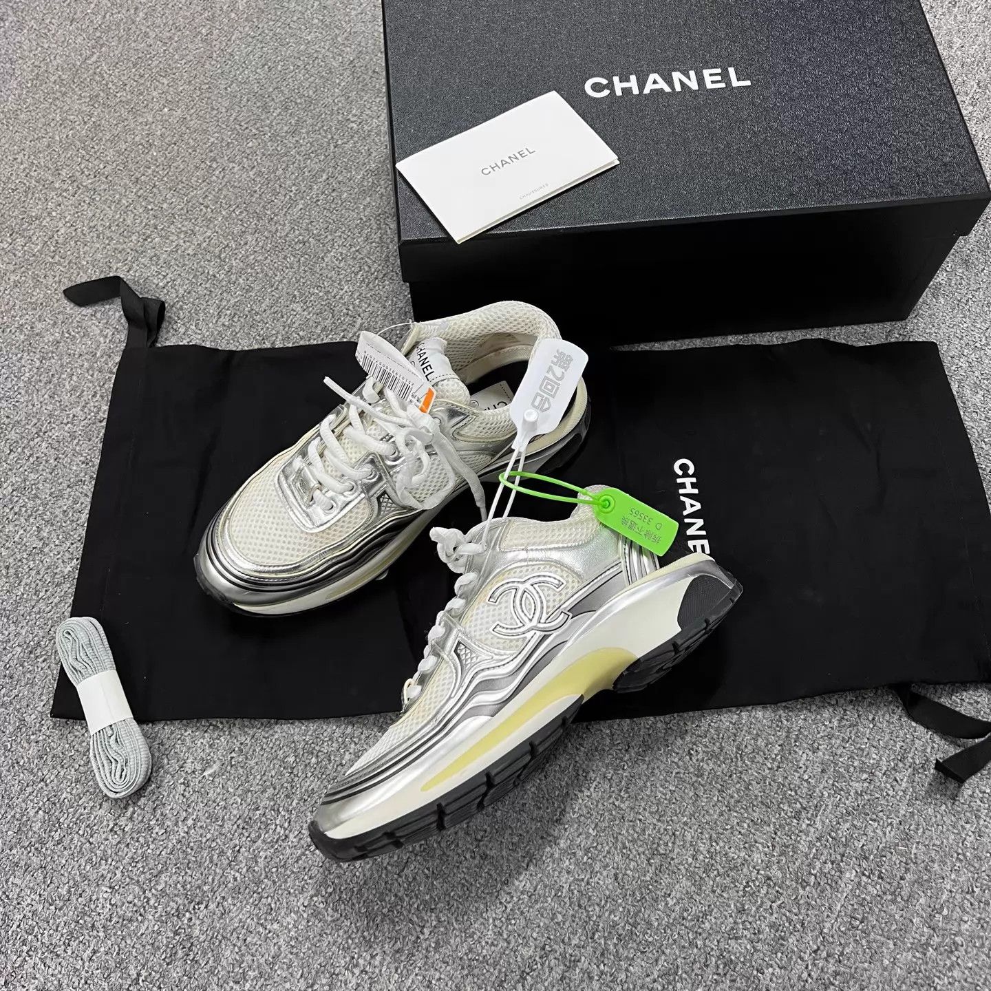 Chanel Chanel Double C 'Silver Angle King' Sneakers 37 98 New Size US 6.5 / IT 36.5 - 2 Thumbnail