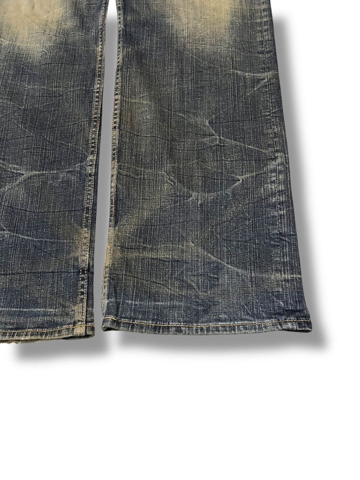 Japanese Brand Vintage Japanese Oririn Villand - Mud Wash Whiskering Jeans Size US 35 - 7 Thumbnail