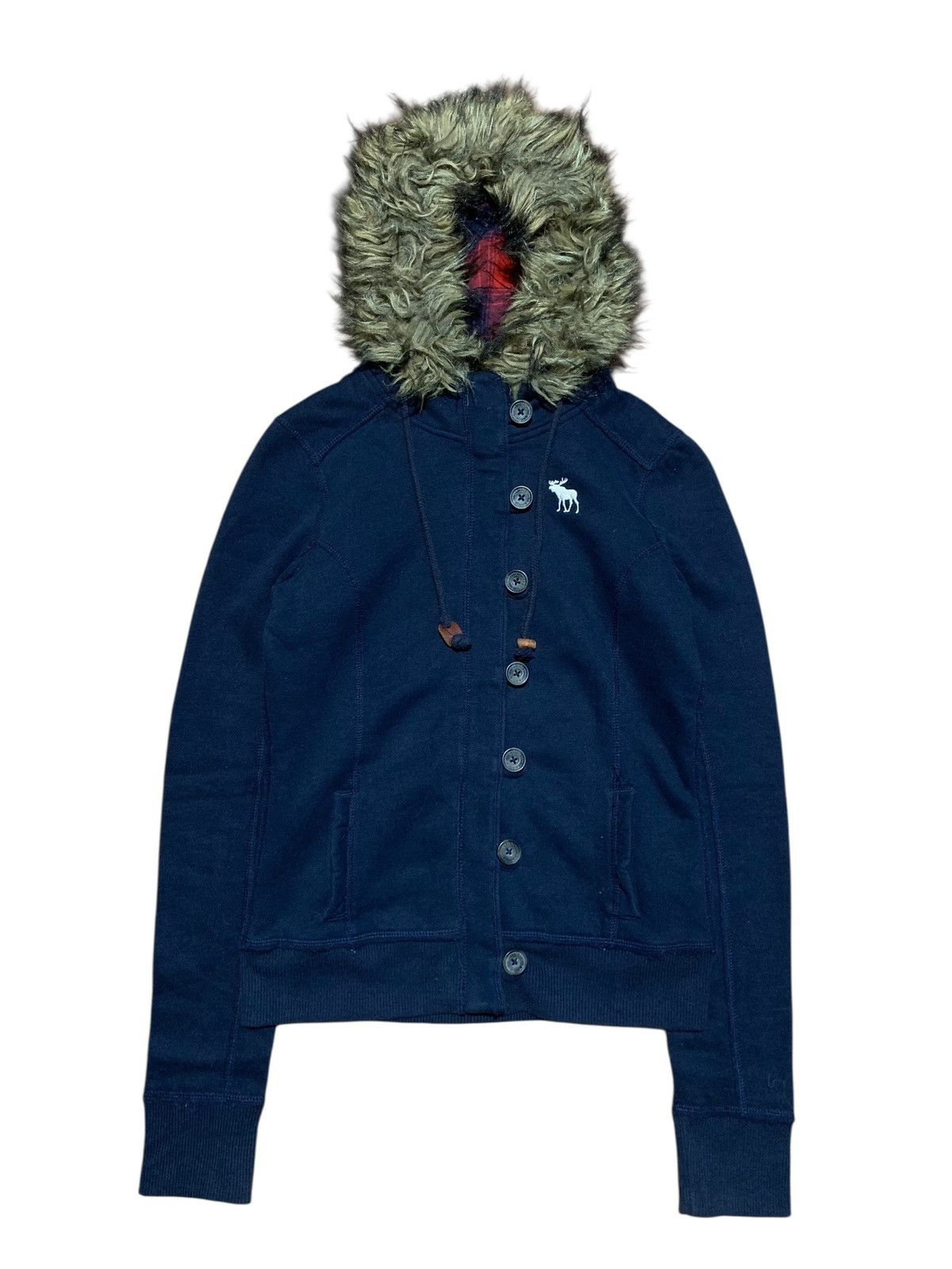 If Six Was Nine Vintage Abercrombie fur hoodie dark navy Size S / US 4 / IT 40 - 1 Thumbnail