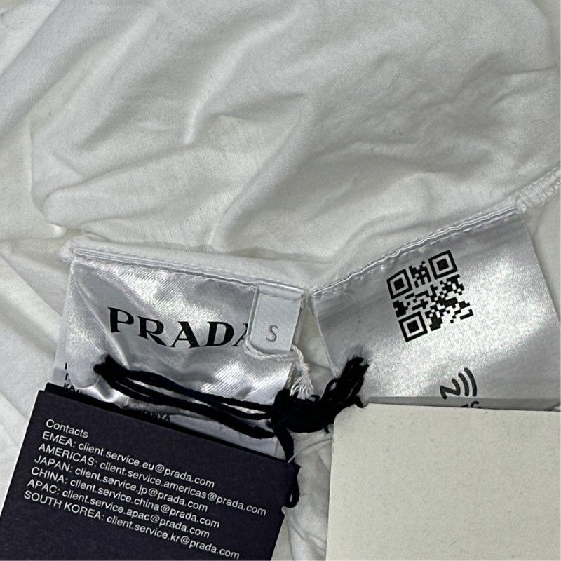 Prada Prada Triangle Logo Casual Short Sleeve TShirt-2506 Size US S / EU 44-46 / 1 - 2 Thumbnail