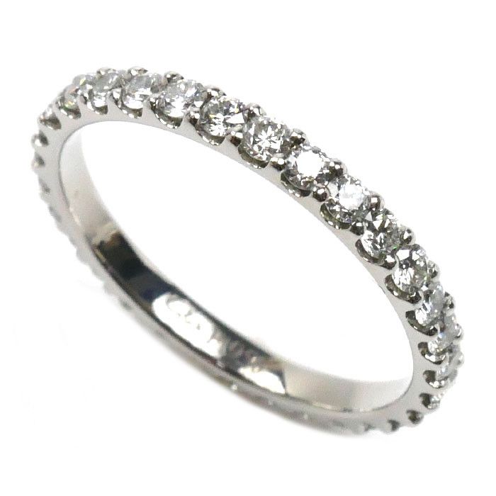 Luxuness Star Jewelry Premium Full Eternity Pt950 Platinum Diamond Ring Metal Ring 2Pr0533 in Silver, Women's