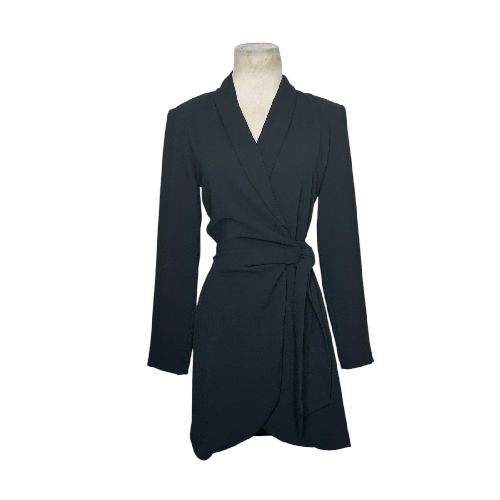 Zara Zara black long sleeves mini wrap dress size XS Size XS / US 0-2 / IT 36-38 - 11 Thumbnail