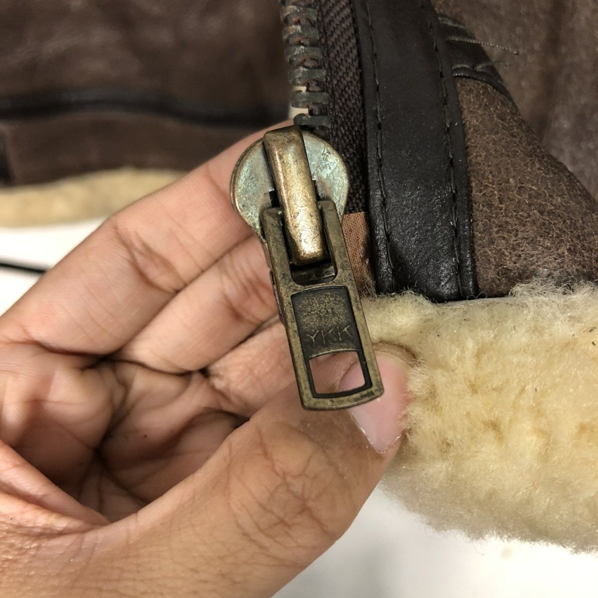Vintage 🔥VINTAGE B 3 SHEARLING LEATHER JACKET TIGER ISSEY MIYAKE Size US L / EU 52-54 / 3 - 22 Thumbnail