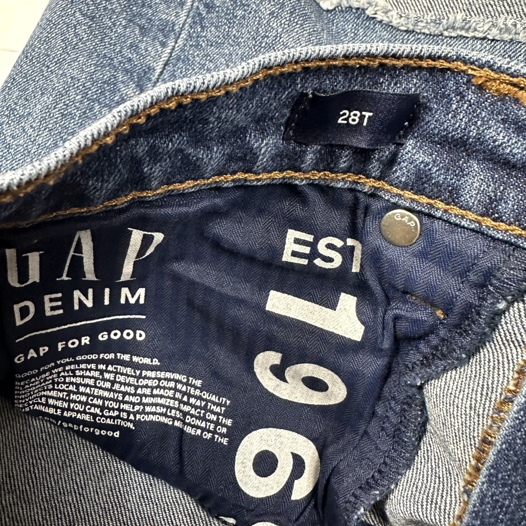 Gap VINTAGE Gap Denim Blue Cut Off Raw Hem Shorts Casual Cotton Sz 28 Tall Women’s Wide-leg? (Note: cannot add) Size 28" / US 6 / IT 42 - 6 Thumbnail