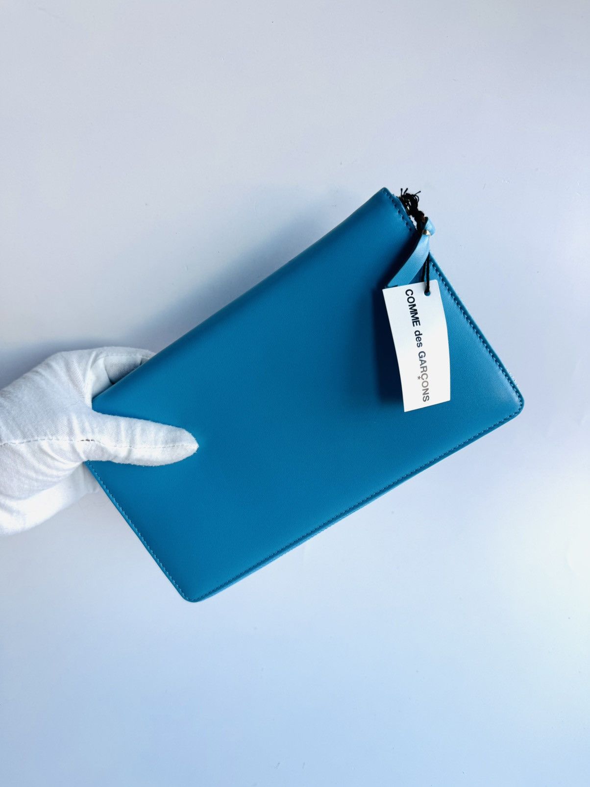 Comme des Garcons × Japanese Brand New Large Comme des Garcons zip continental wallet blue CDG Size ONE SIZE - 9 Thumbnail
