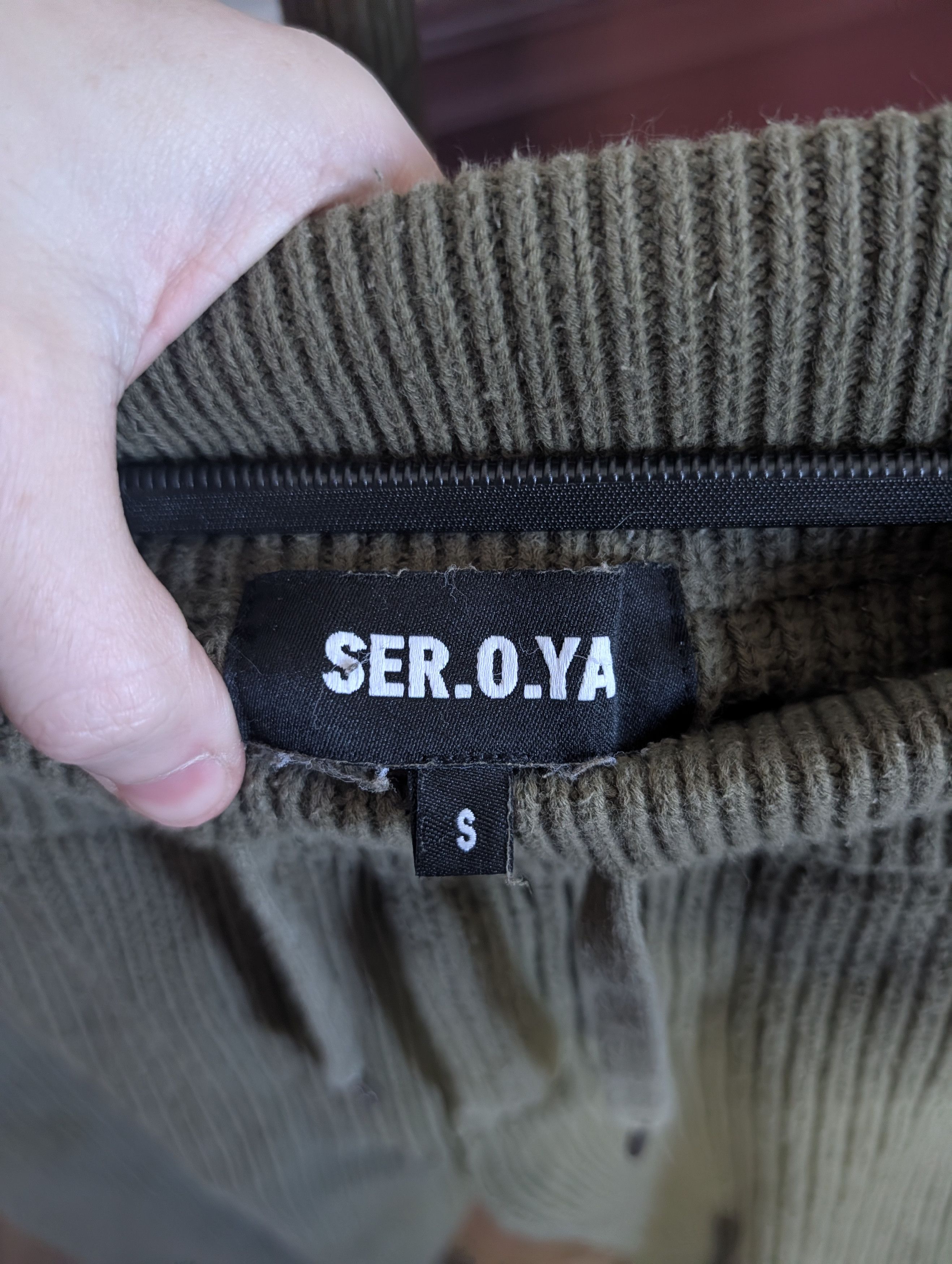 Other SER.O.YA Green cotton knit distressed jogger sweatpants S Size US 30 / EU 46 - 8 Thumbnail