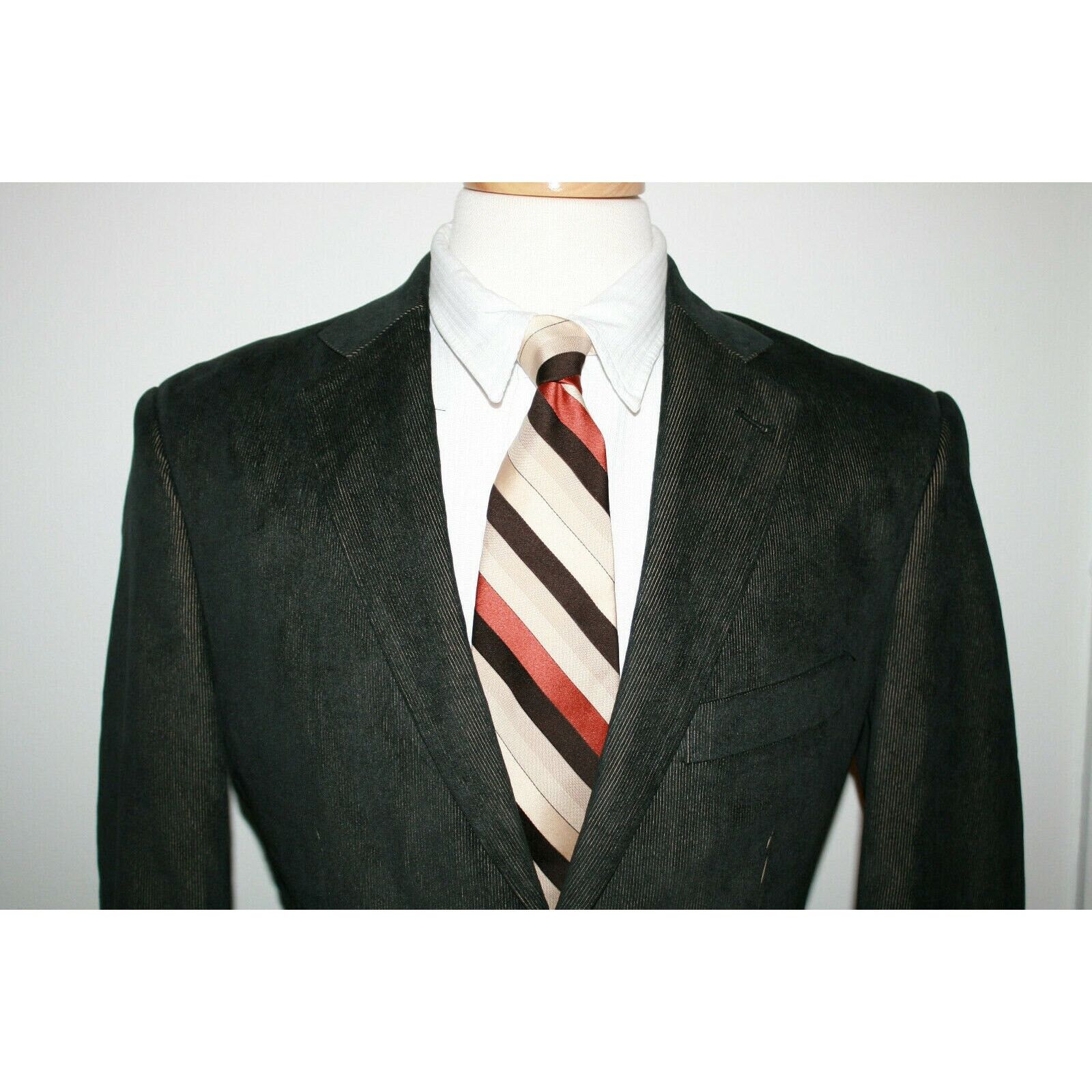 Pronto Uomo 40R Pronto Uomo Mens Blue/Brown Mens Corduroy Blazer Size 40R - 3 Thumbnail