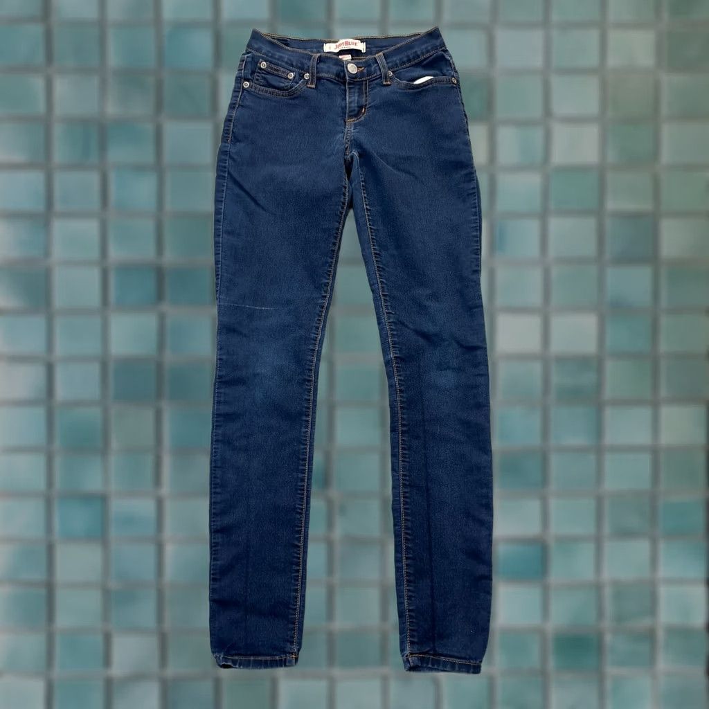 Denime Judy Blue Jeans Womens 0 Blue Skinny Denim Stretch Dark Wash USA Fashion Regular 5-Pocket Zipper Button Inseam 29" Boys? Size 25" / US 0 / IT 36 - 1 Thumbnail