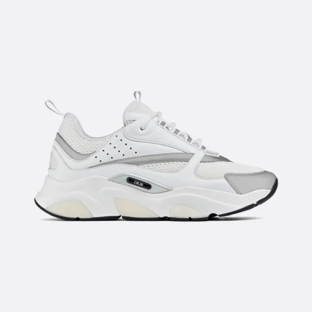 Dior o1w1db10825 3SN231 B22 Low-Top Sneakers in White/Silver Size US 15 / EU 48 - 1 Thumbnail