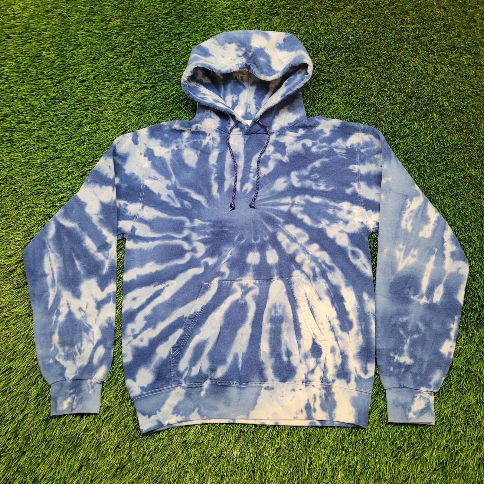 Vintage Y2K Style Spiral Tie-Dye Pullover Hoodie Sweatshirt Medium Size US M / EU 48-50 / 2 - 1 Thumbnail