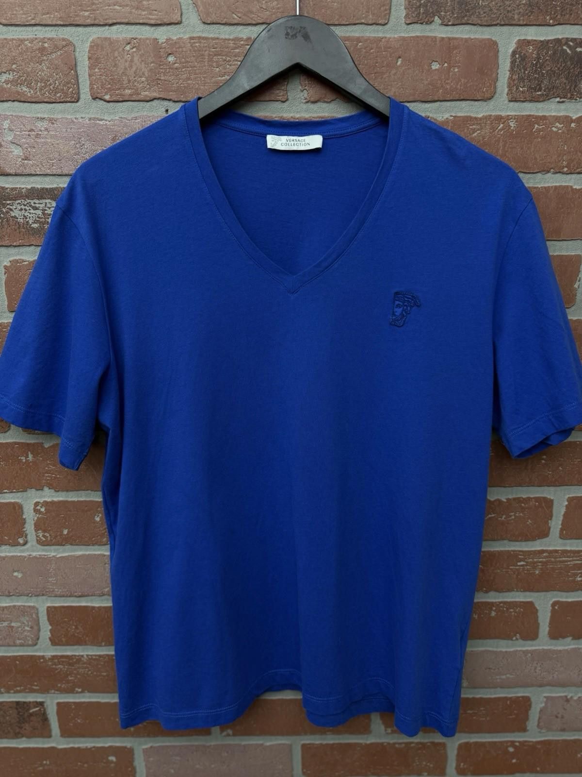 Versace Versace Blue T-Shirt Men’s Size Large | Logo Tee |V Neck Size US L / EU 52-54 / 3 - 3 Thumbnail