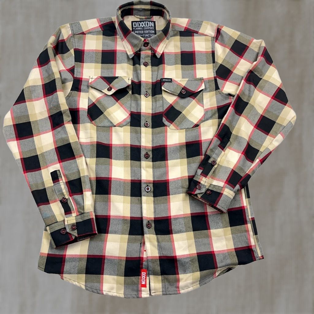 Vintage Dixxon Flannel Button-Up Shirt Men M Tan Black Plaid 90s Vintage Theme Limited Edition Wo Ghost Busters Pocket Size US M / EU 48-50 / 2 - 1 Thumbnail