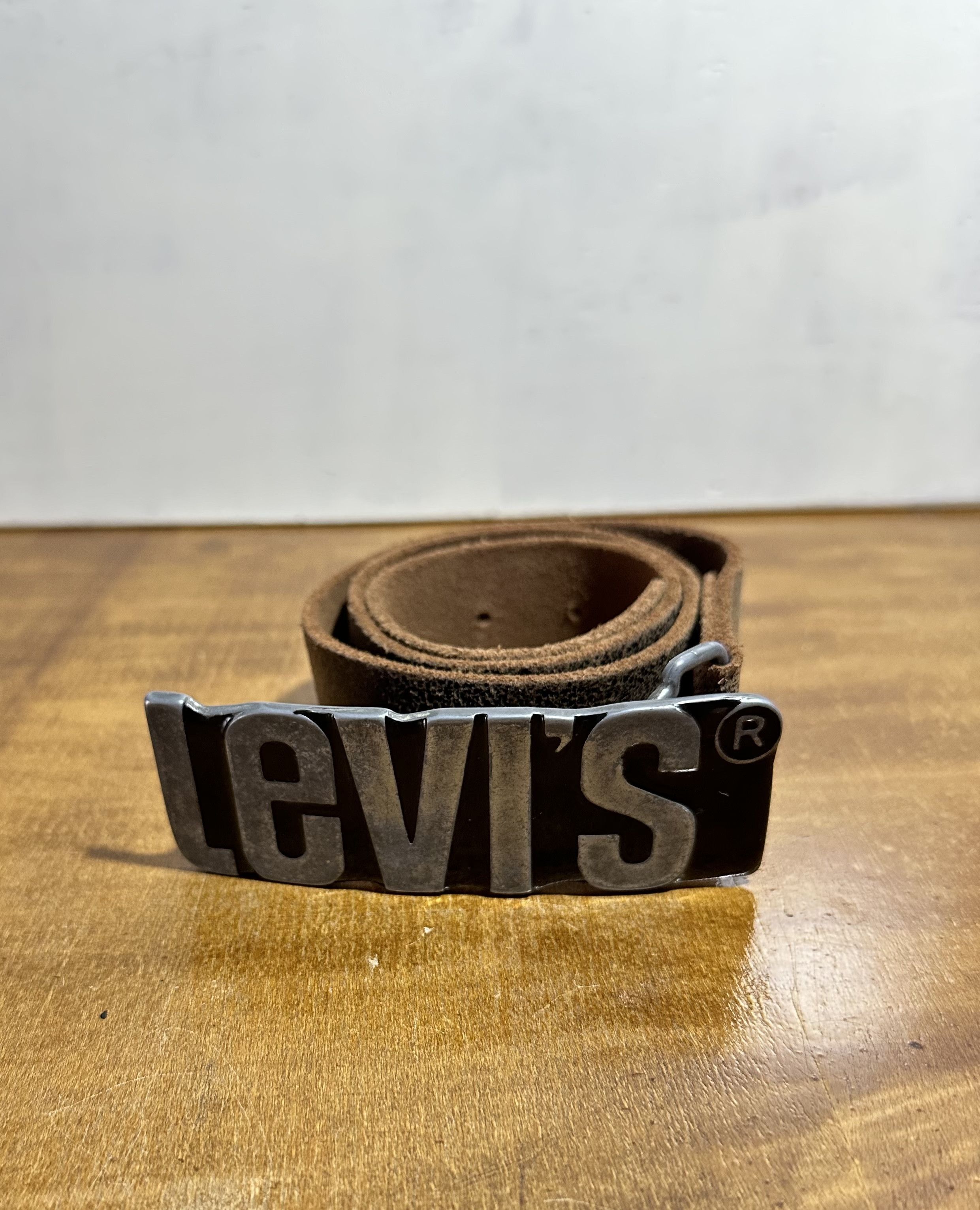 Levi's × Vintage Vintage Levis Leather Belt 90s Size 30 - 3 Thumbnail