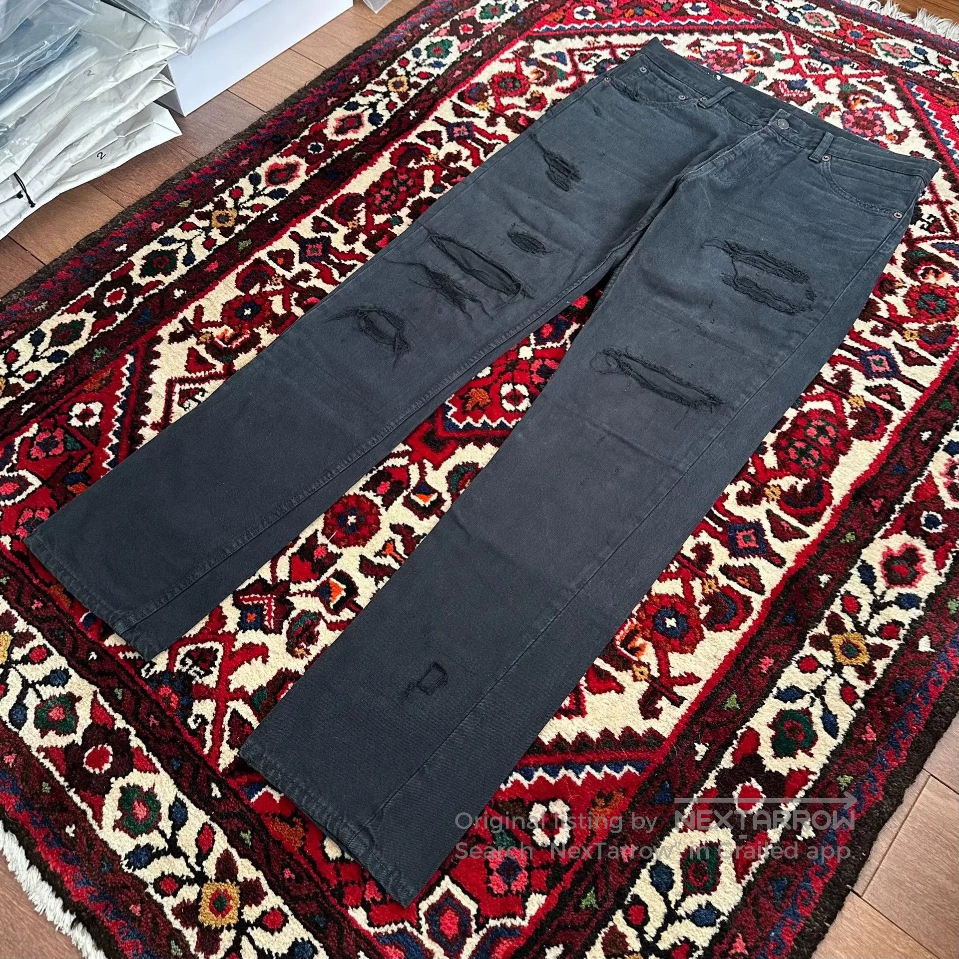Visvim visvim 19aw black distressed denim jeans. Size US 32 / EU 48 - 4 Thumbnail