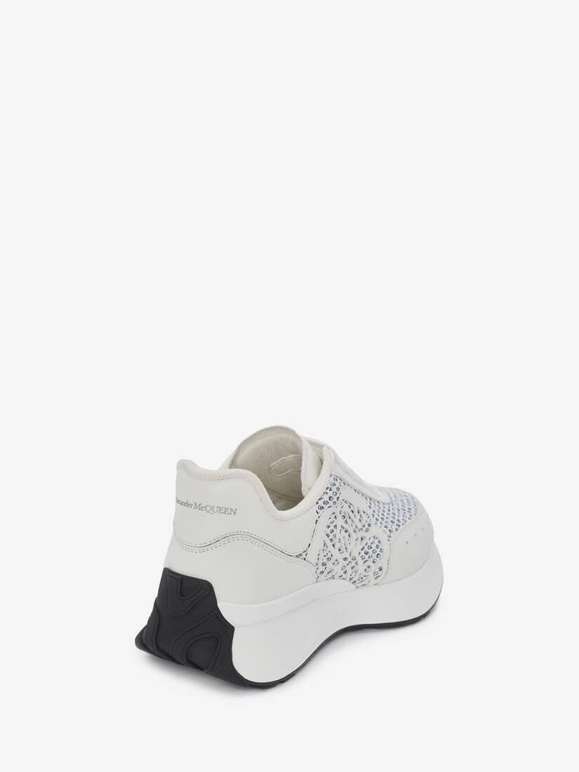Alexander McQueen o1w1db10925 Sprint Runner in White/Black Size US 9.5 / IT 39.5 - 3 Thumbnail