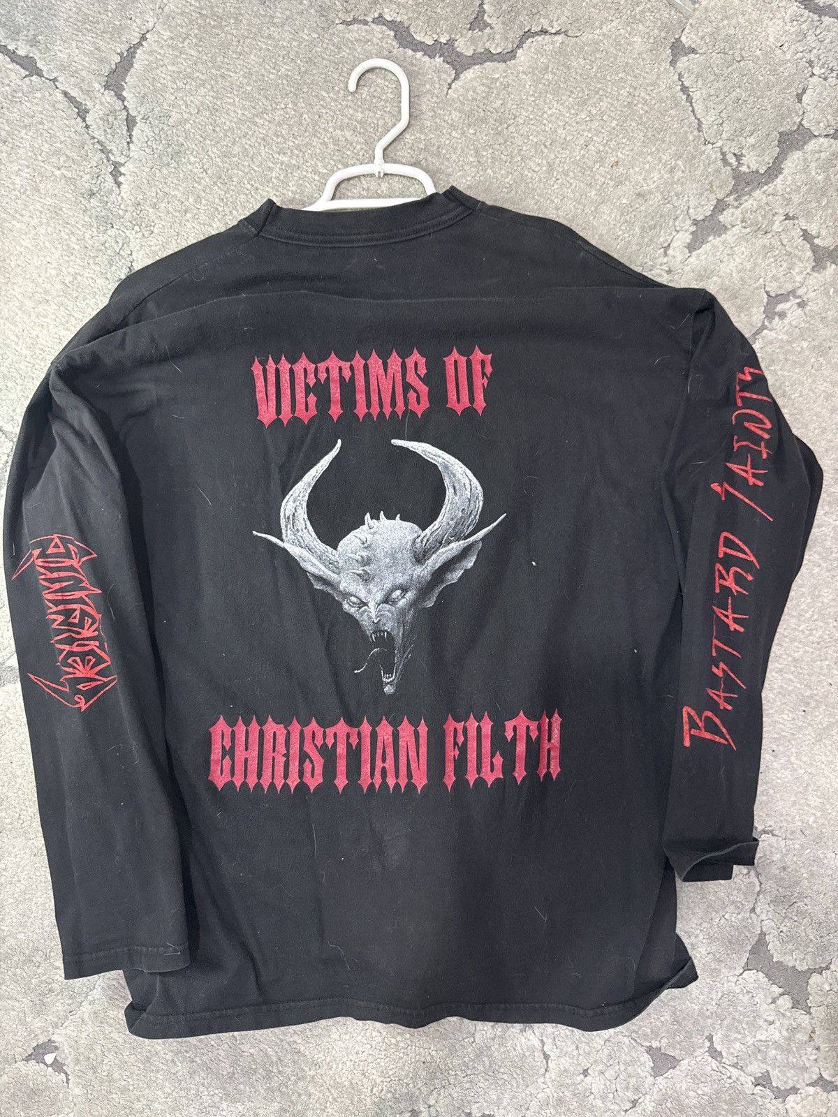 Band Tees Sinister Christian Filth Long Sleeve Size US L / EU 52-54 / 3 - 2 Thumbnail