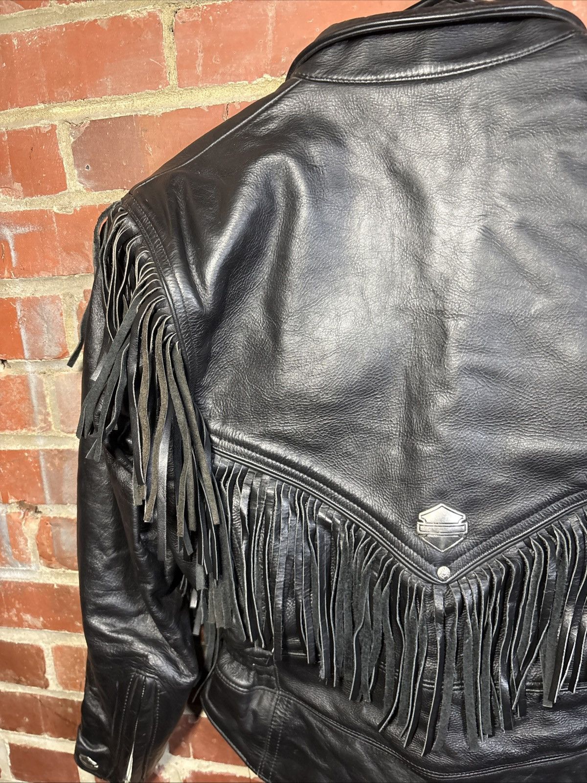 Harley Davidson Vintage Y2k Harley Davidson Leather Jacket Fringe USA XS Size XS / US 0-2 / IT 36-38 - 10 Thumbnail