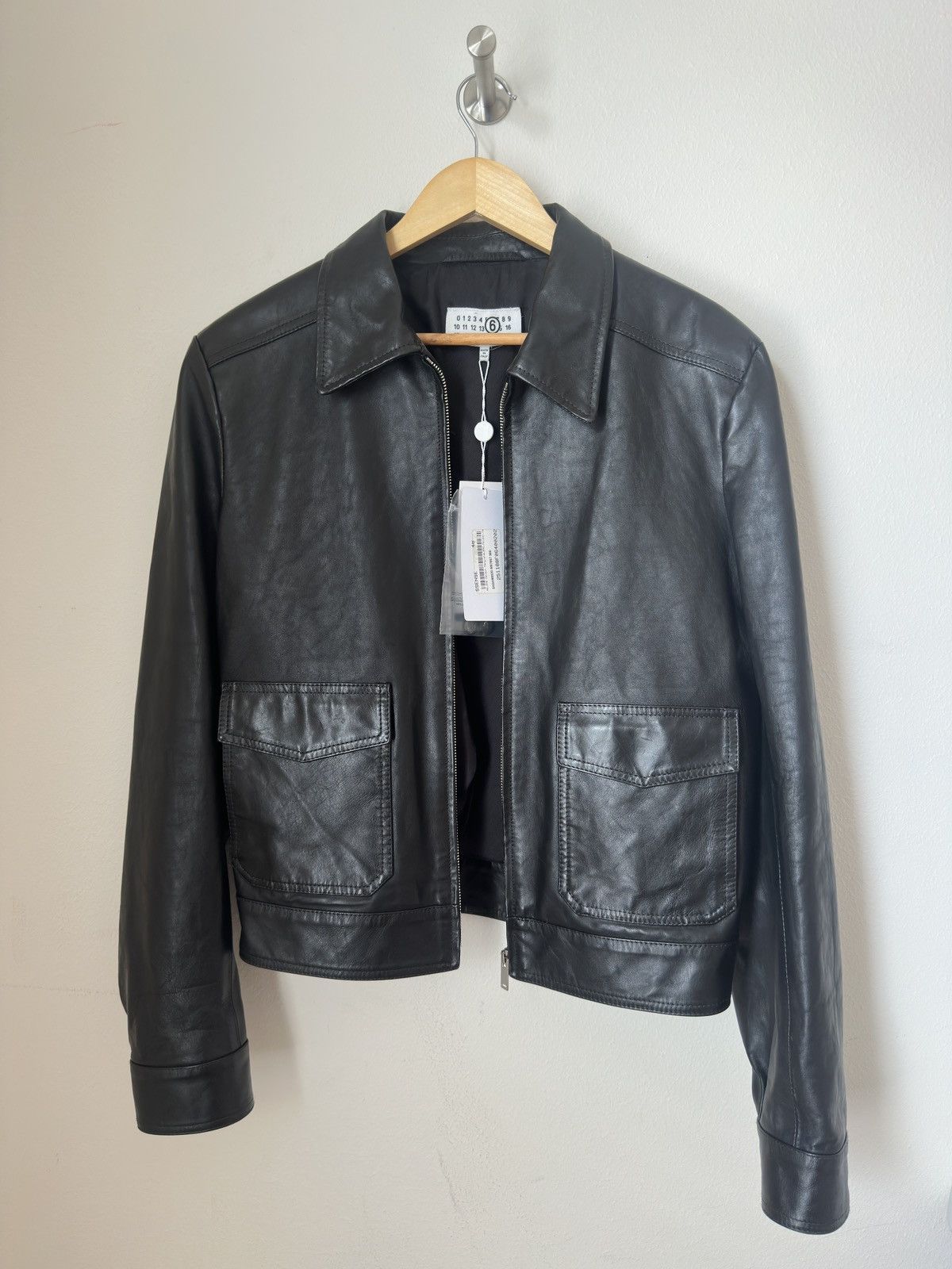 MM6 MM6 MAISON MARGIELA Black Light Sport Leather Jacket Size US M / EU 48-50 / 2 - 1 Thumbnail