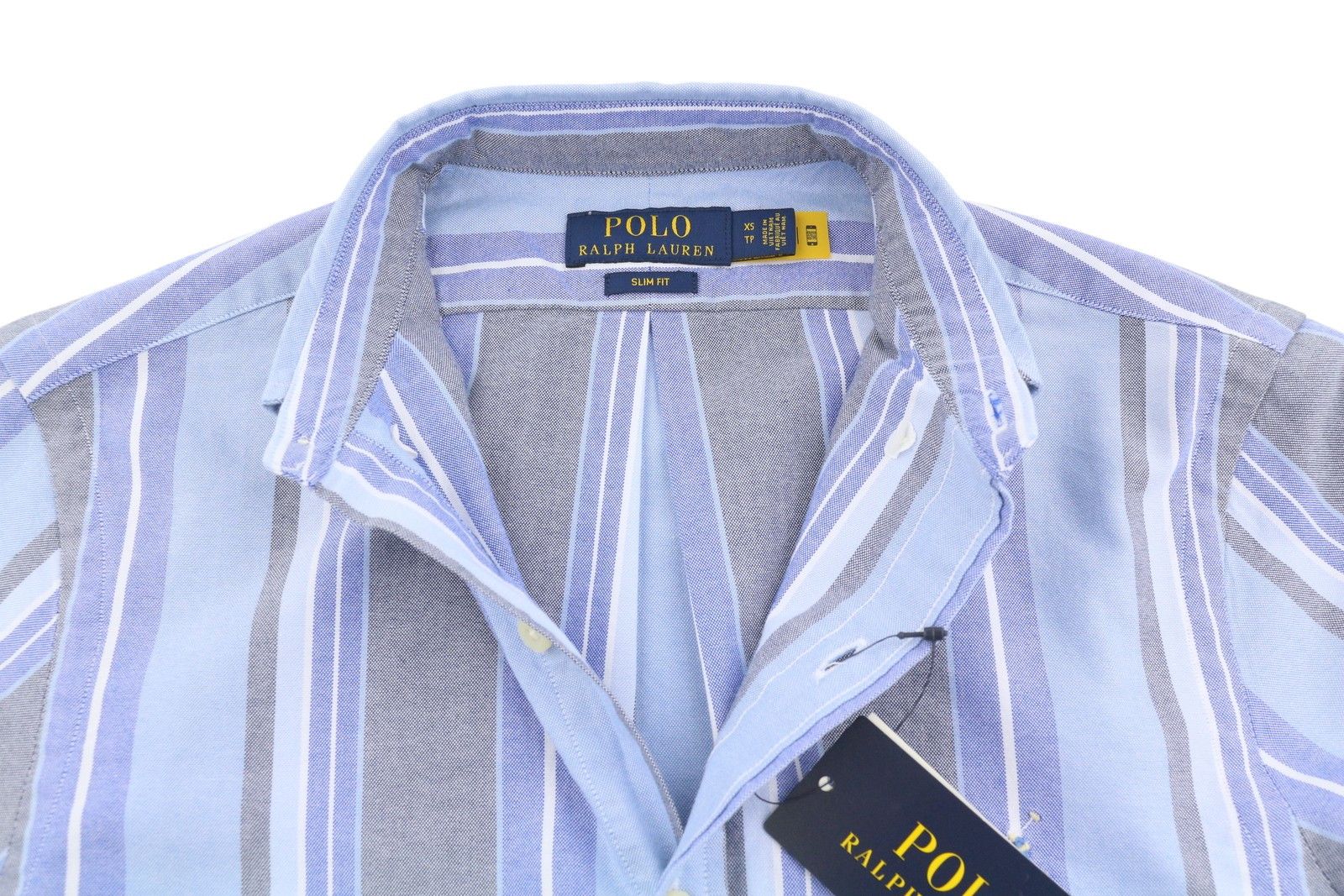 Ralph Lauren XS Striped Slim Fit Button-Down Neck Logo 87018 Size US XS / EU 42 / 0 - 4 Thumbnail