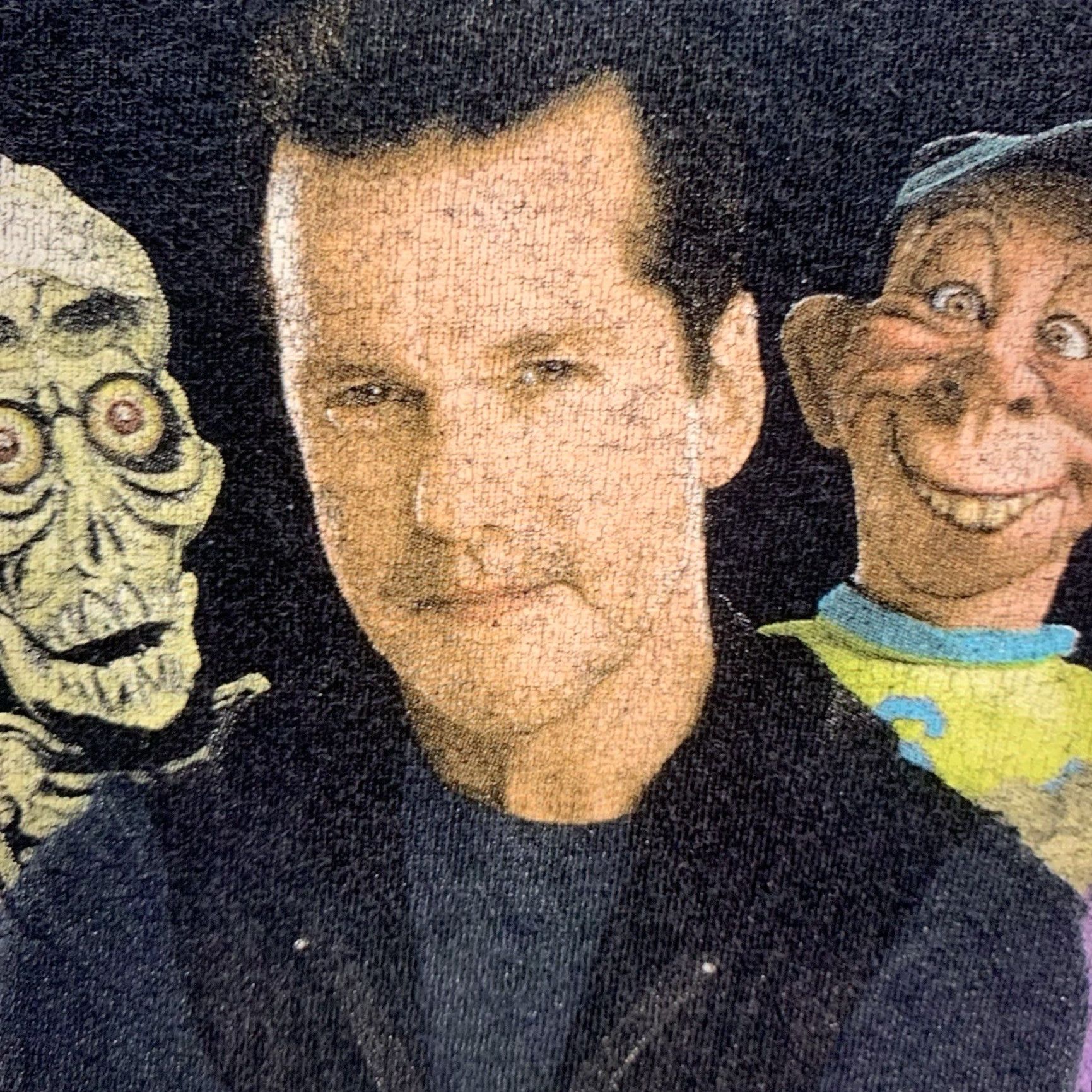 Hanes VINTAGE Jeff Dunham T-Shirt Peanut Identity Crisis 2010s Tour Mens Large Black Cotton Double-Sided Size US L / EU 52-54 / 3 - 6 Thumbnail