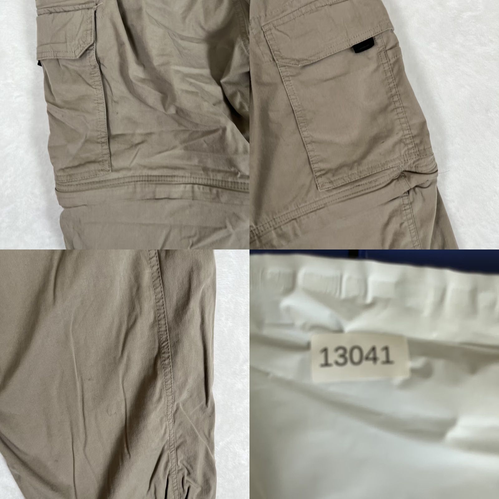 Vintage BC Clothing Cargo Pants Men 2XL Khaki Brown Tan Cotton Blend Nylon Canvas Cargo Pocket Adjustable Waist Inseam 30 Straight Relaxed 90s Vintage No Size US 39 - 9 Thumbnail