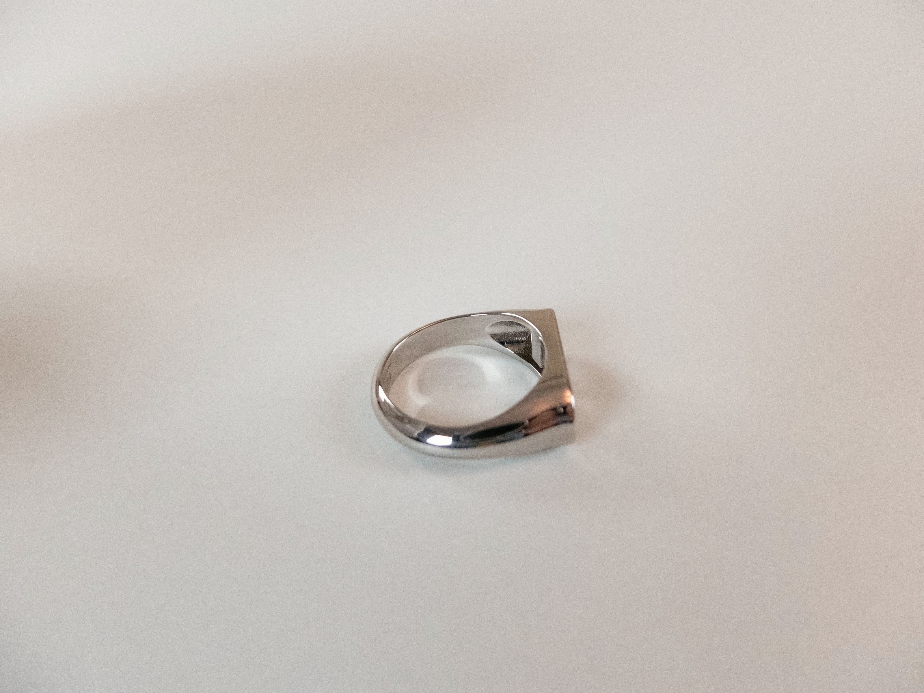 Fendi FENDI O'Lock silver tone metal FF logo ring authentic Size ONE SIZE - 6 Thumbnail