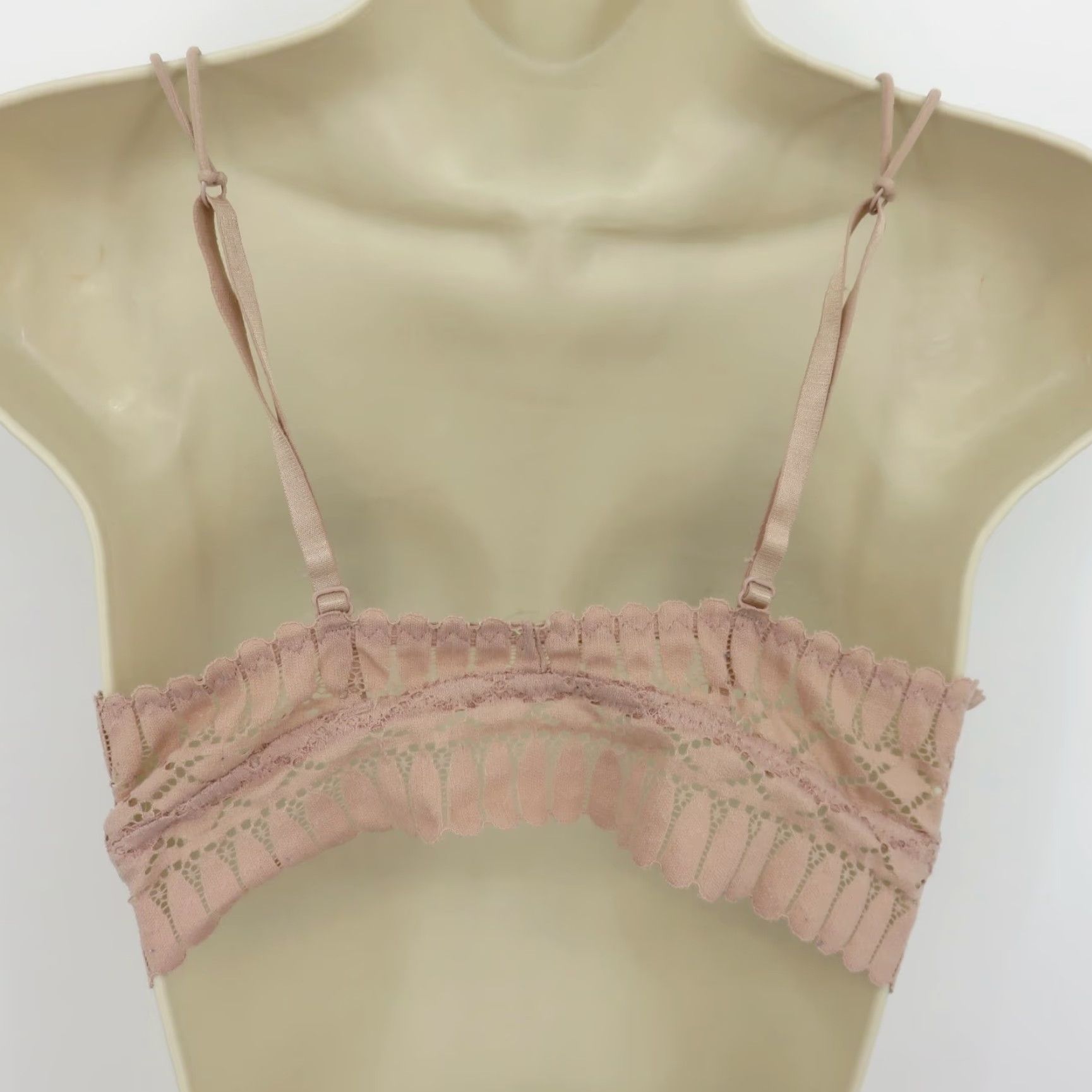 Vintage Anemone Bra Women M Pink Lace Wireless Lined Bralette Nylon Blend Size ONE SIZE - 6 Thumbnail
