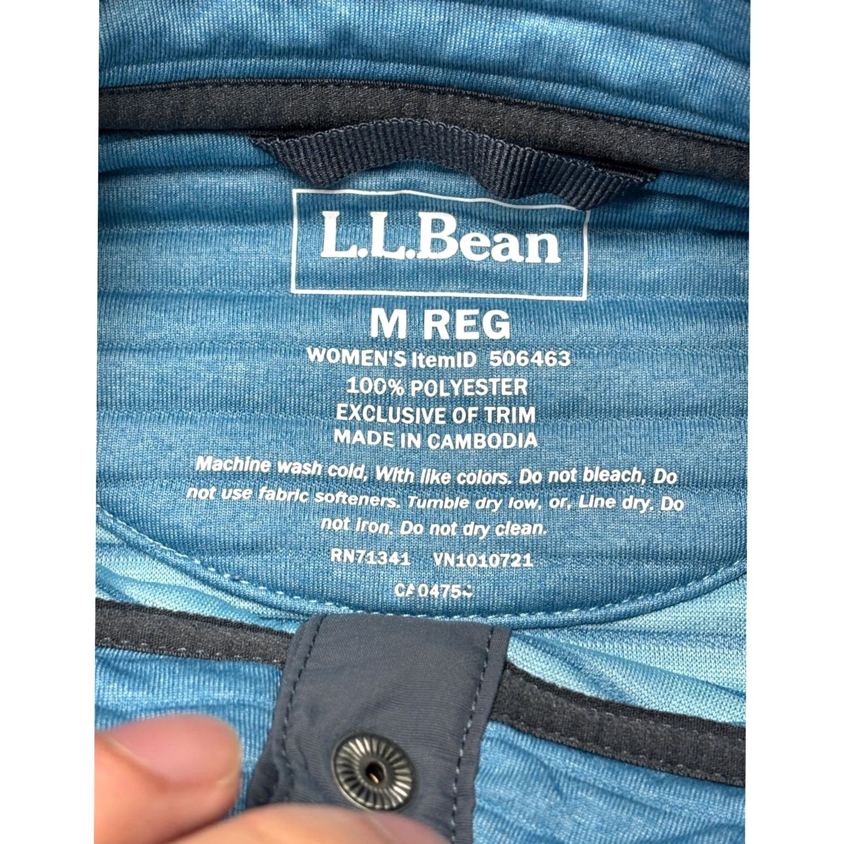 Vintage LL Bean Airlight Knit Pullover Mock Neck Snap Blue Womens Medium 506463 READ Size M / US 6-8 / IT 42-44 - 4 Thumbnail