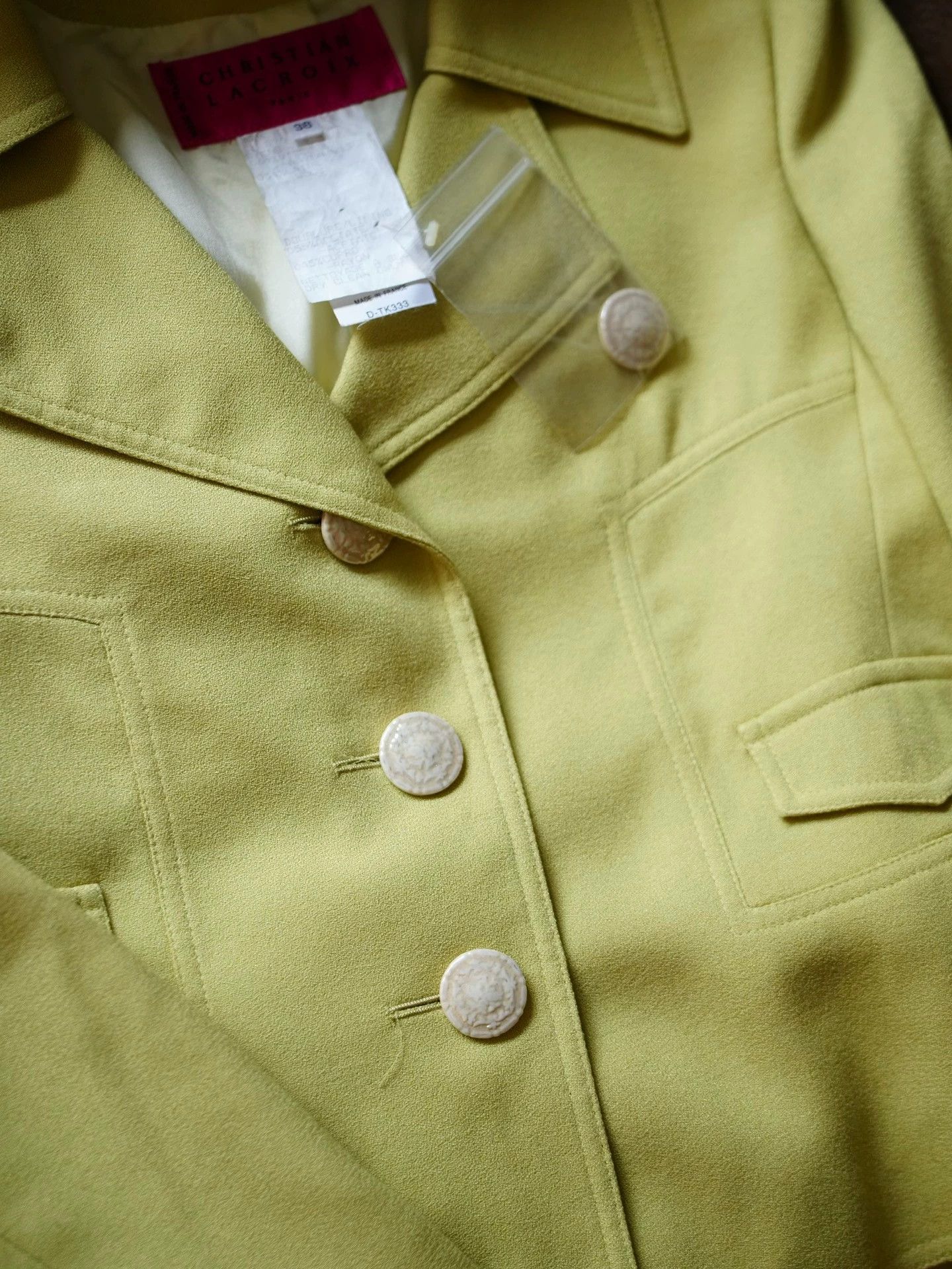 Christian Lacroix Vintage Christian Lacroix 1996 Pale Green Wool Set Size XS / US 0-2 / IT 36-38 - 5 Thumbnail