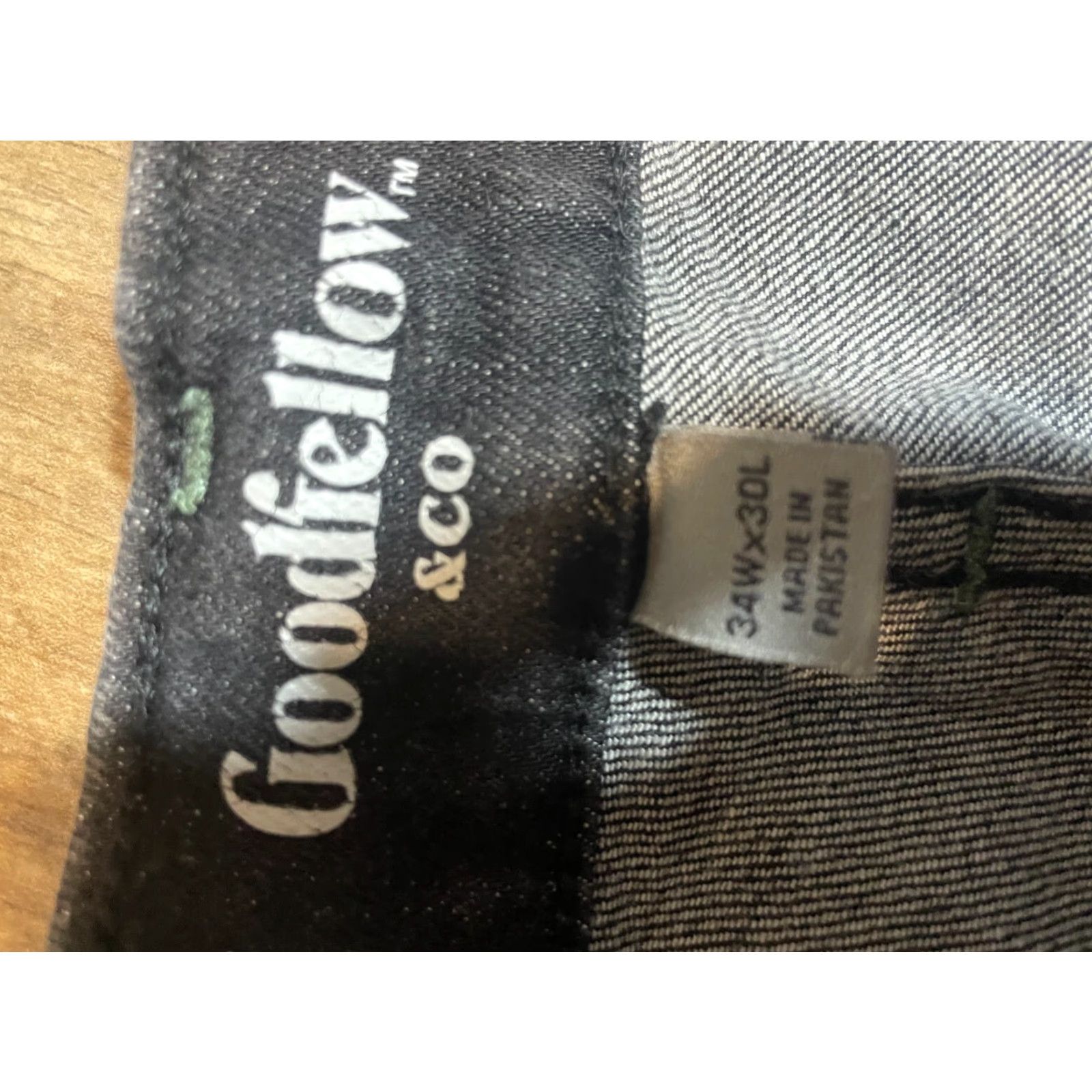 Denime Black Good Fellow Jeans Mens 34x30 Denim Total Flex Relaxed Pants Straight Pockets Regular Waist 34 Black Denim Size US 34 / EU 50 - 4 Thumbnail