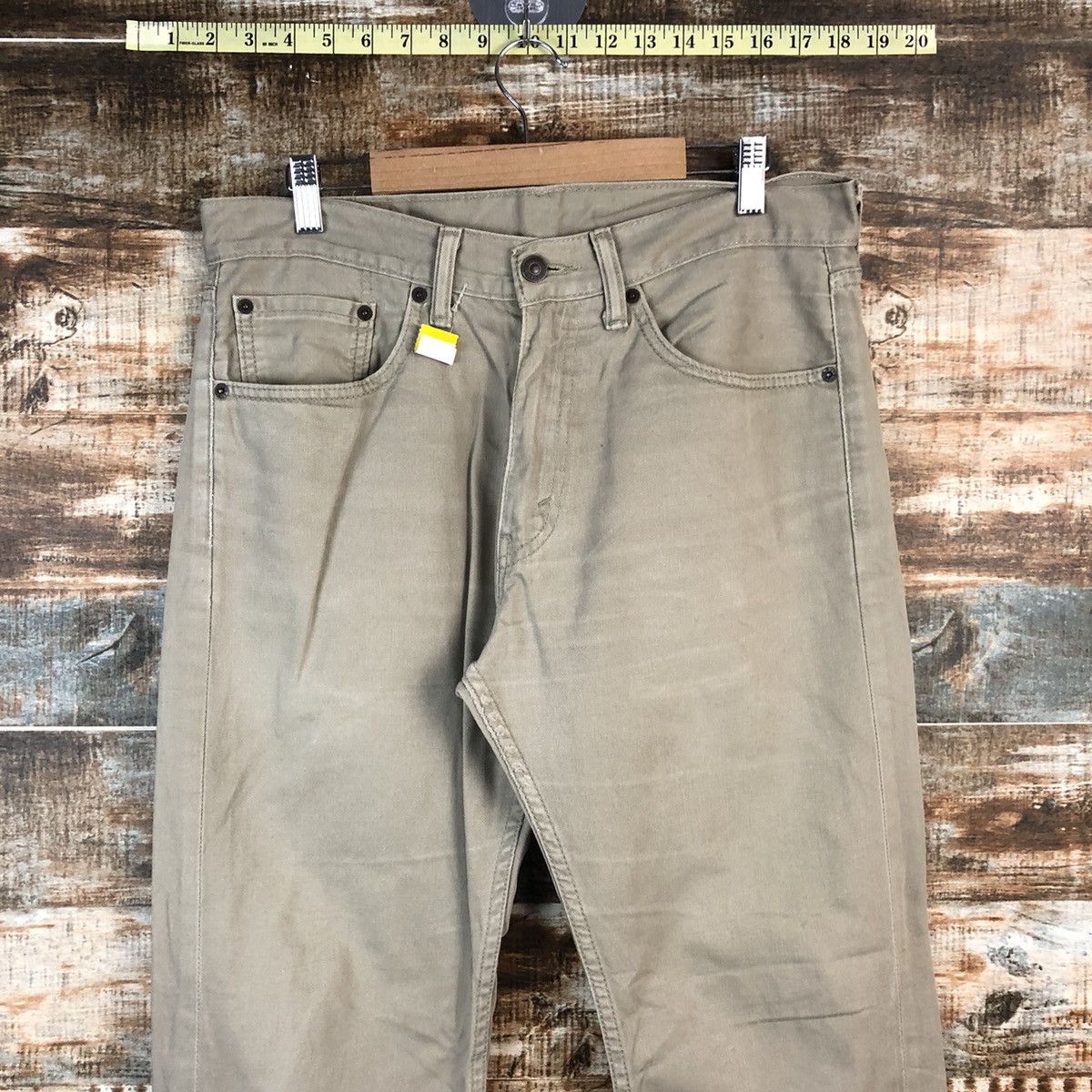 Levi's DL Levis 505 Cream Casual Pants #C197 Size US 32 / EU 48 - 4 Thumbnail
