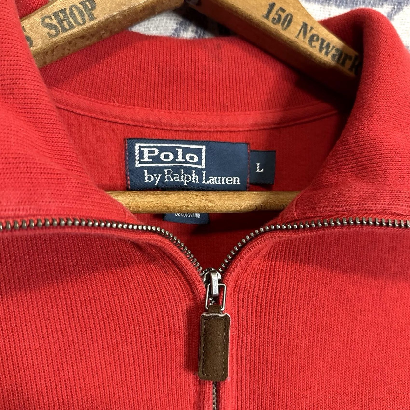 Polo Ralph Lauren VINTAGE Polo Ralph Lauren Red Quarter Zip Sweater Men’s L Solid Knit Logo Pullover 90s Preppy Mens Size US L / EU 52-54 / 3 - 3 Thumbnail