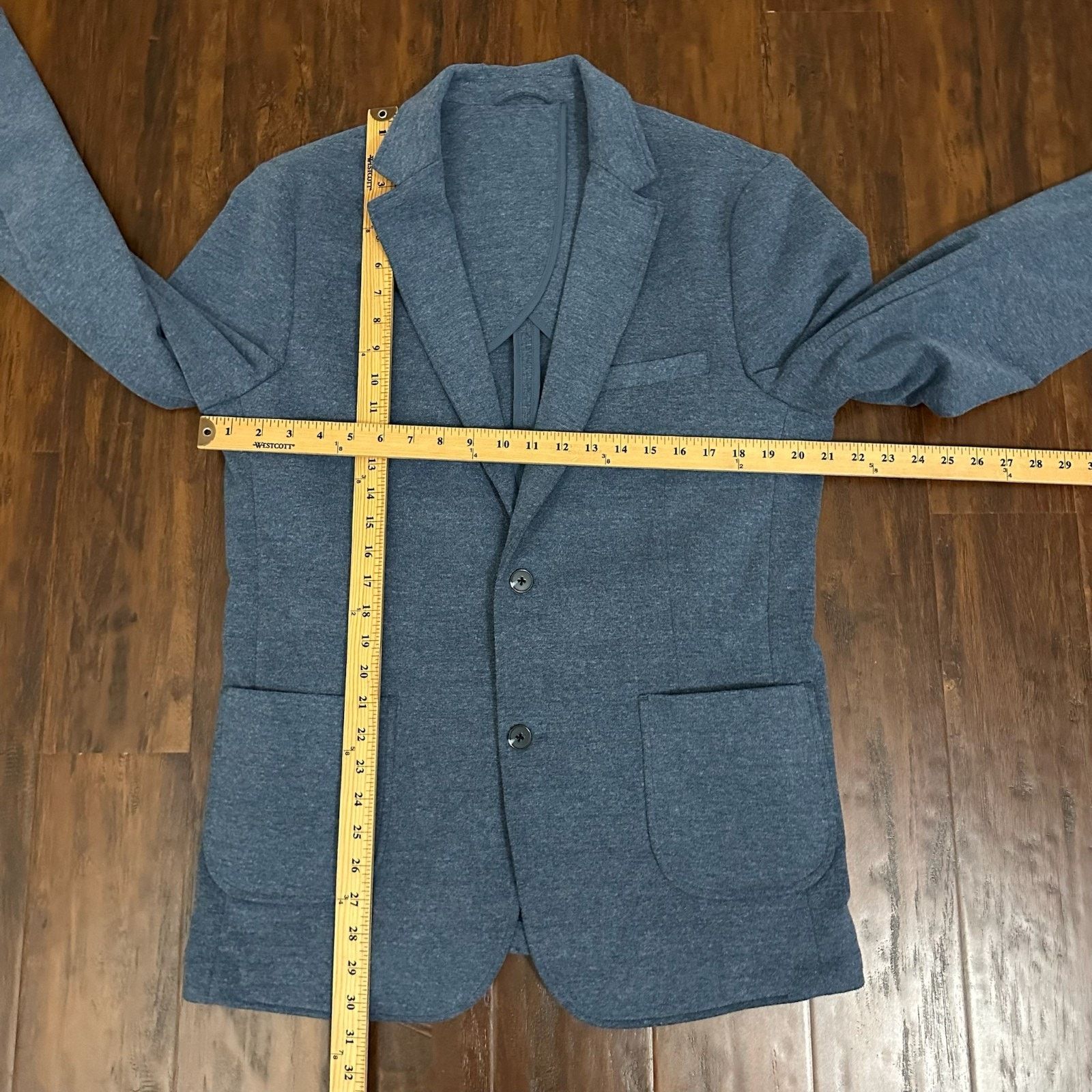 Artefact ARTEFACT Blazer Jacket Heather Blue Knit Stretch Sport Coat Size 52R - 10 Thumbnail