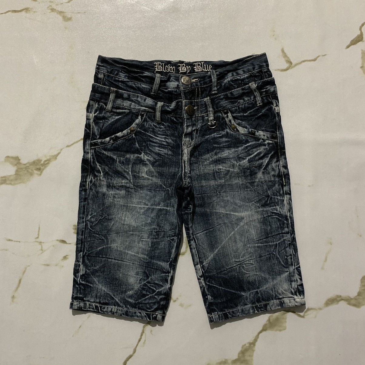 Japanese Brand Jeans Blow by Blue Double Waist Size US 33 - 1 Thumbnail