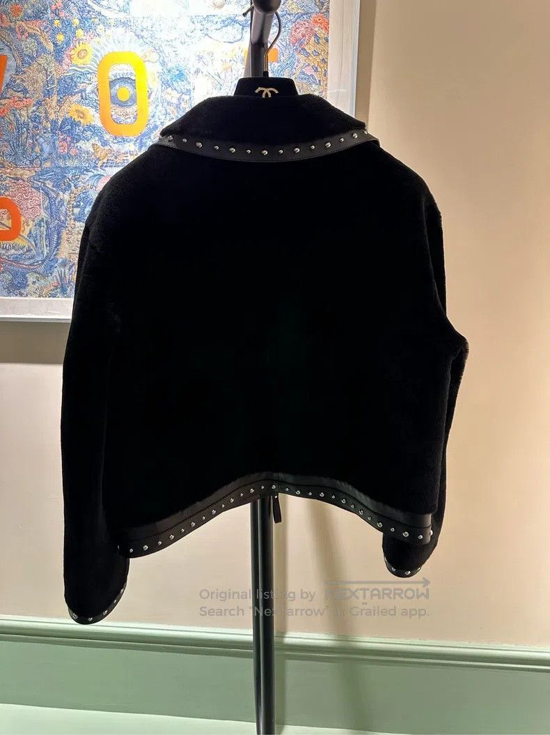 Hermes Hermes 2024 Autumn-Winter Women's Leather and Fur Black St Size XS / US 0-2 / IT 36-38 - 2 Thumbnail