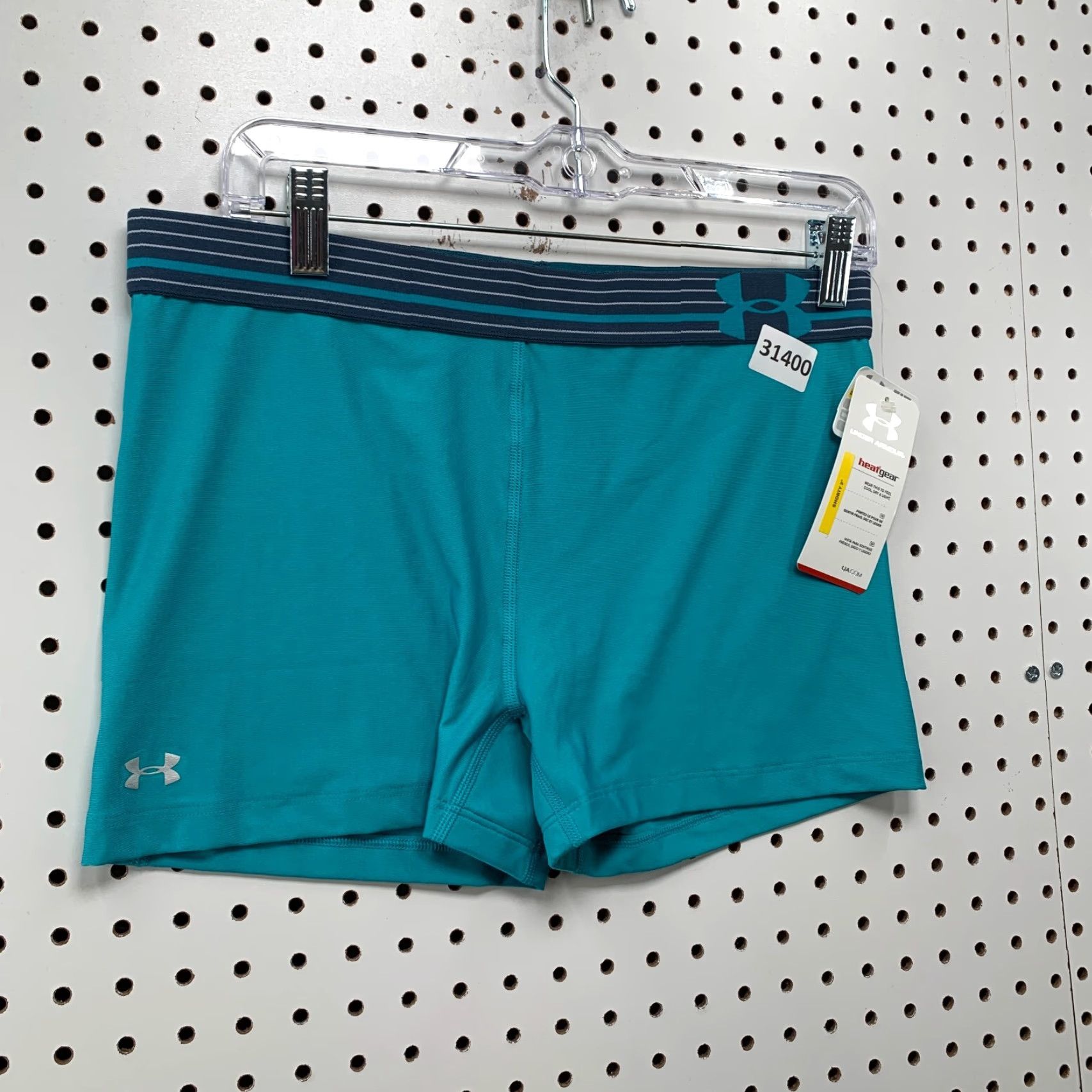 Under Armour Under Armour Heat Gear Active Shorts Women L Green 31 in Inseam 3 in Athletic Activewear Size 36" / US 14 / IT 50 - 3 Thumbnail