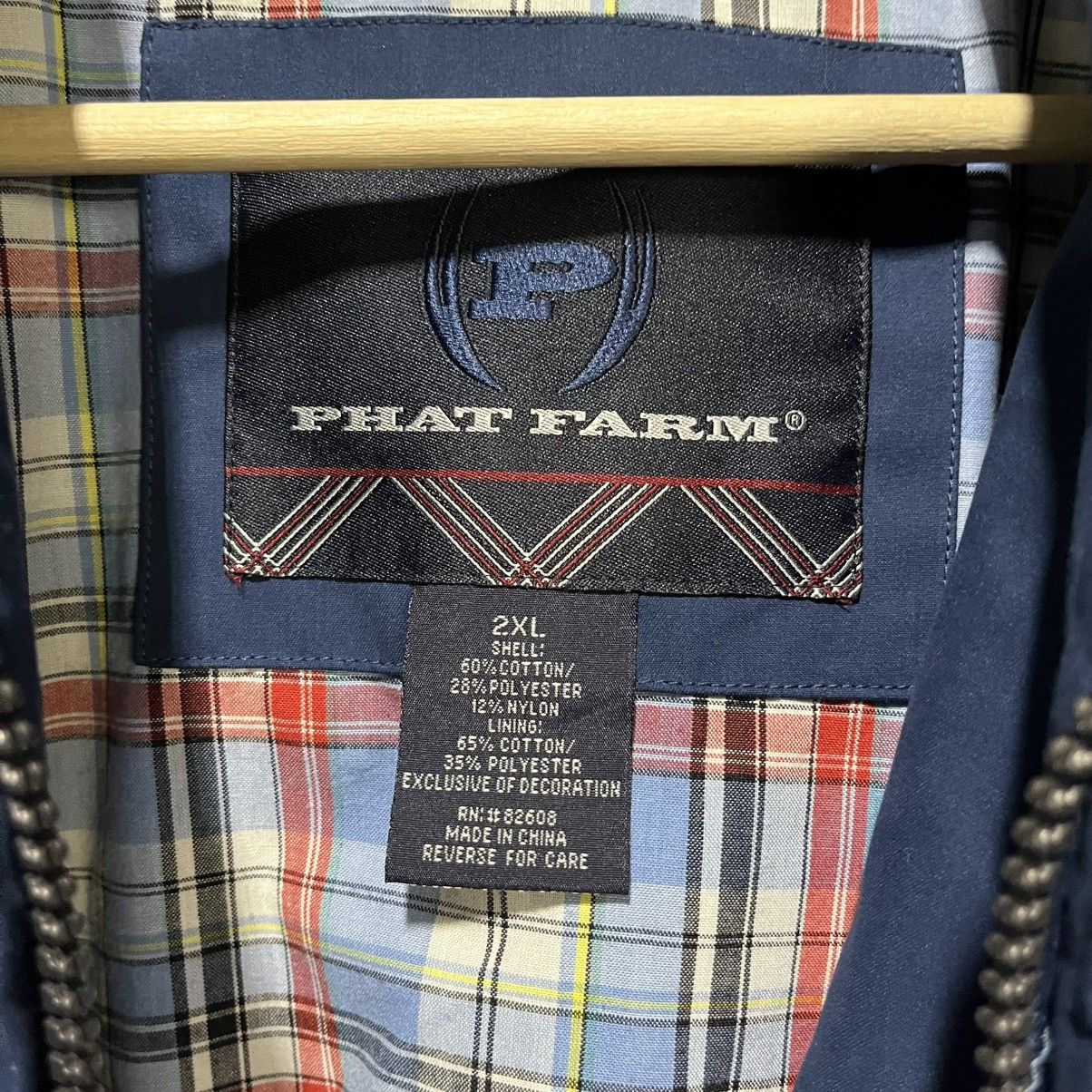 Phat Farm VINTAGE Y2K PHAT FARM PLAID LINED HIP-HOP HARRINGTON JACKET Size US XXL / EU 58 / 5 - 5 Thumbnail