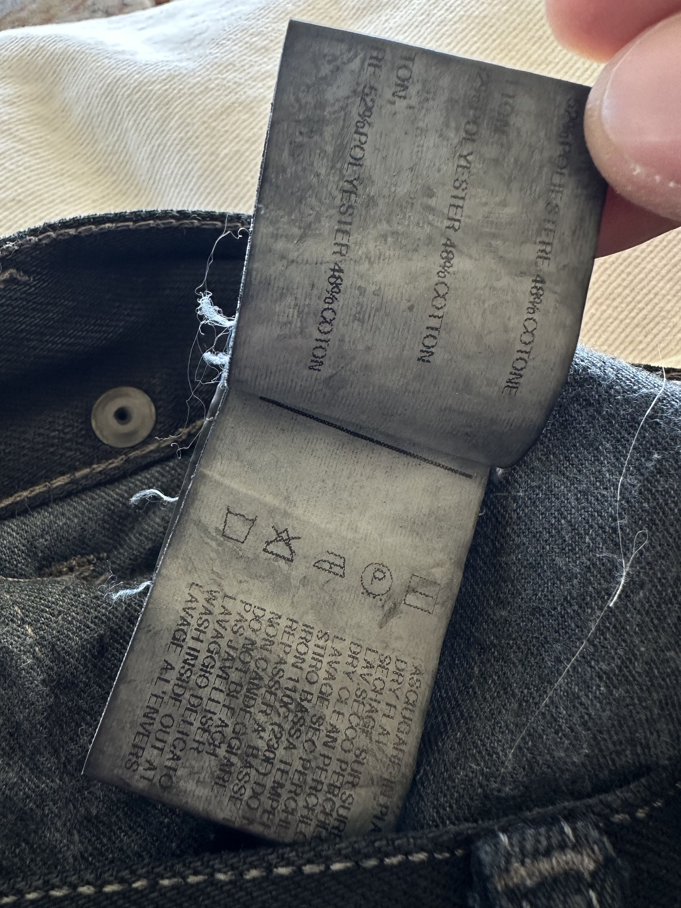 Rick Owens Rick Owens Waxed Detroit Cut Denim Size US 30 / EU 46 - 14 Thumbnail
