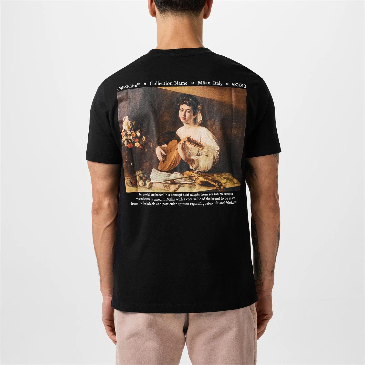 Off-White o1g2r1mq0226 Caavaggio Angel Slim Fit T-Shirt In Black Size US XS / EU 42 / 0 - 4 Thumbnail