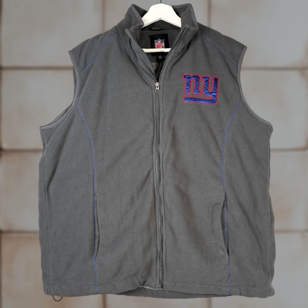 NFL NFL Jacket Vest Men's Large Black New York Giants Vest Jacket Size US L / EU 52-54 / 3 - 1 Thumbnail