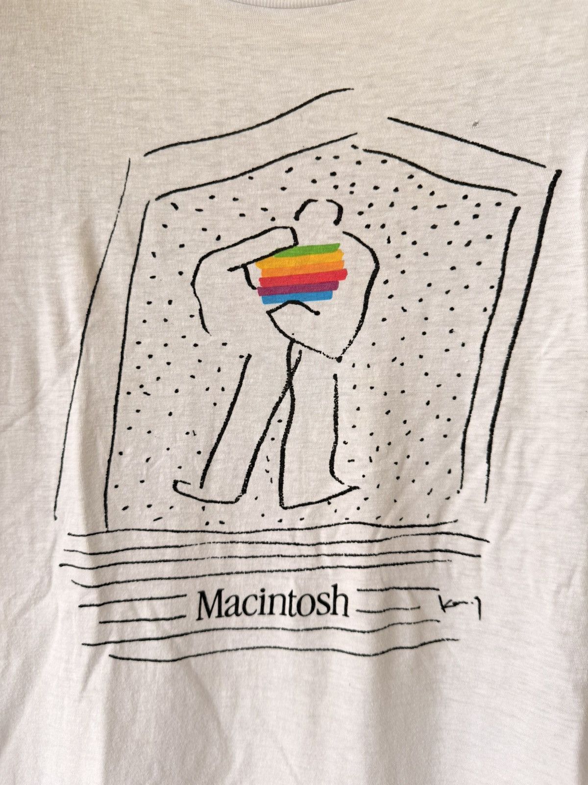 Apple VINTAGE Art 1984 Apple Macintosh "Picasso" Logo T-Shirt Size US L / EU 52-54 / 3 - 3 Thumbnail