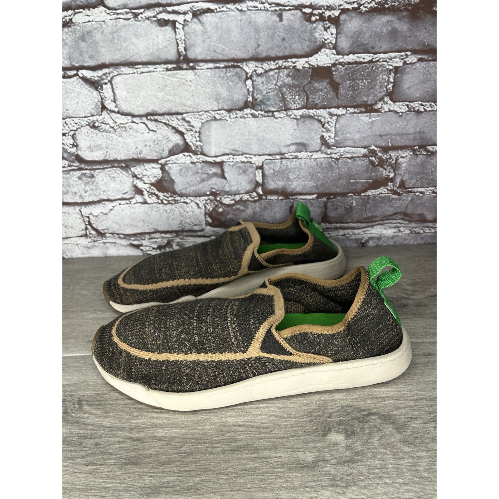 Sanuk Sanuk Chiba Quest Knit Brown Natural Fabric Slip On Shoes Me Size US 10 / EU 43 - 16 Thumbnail